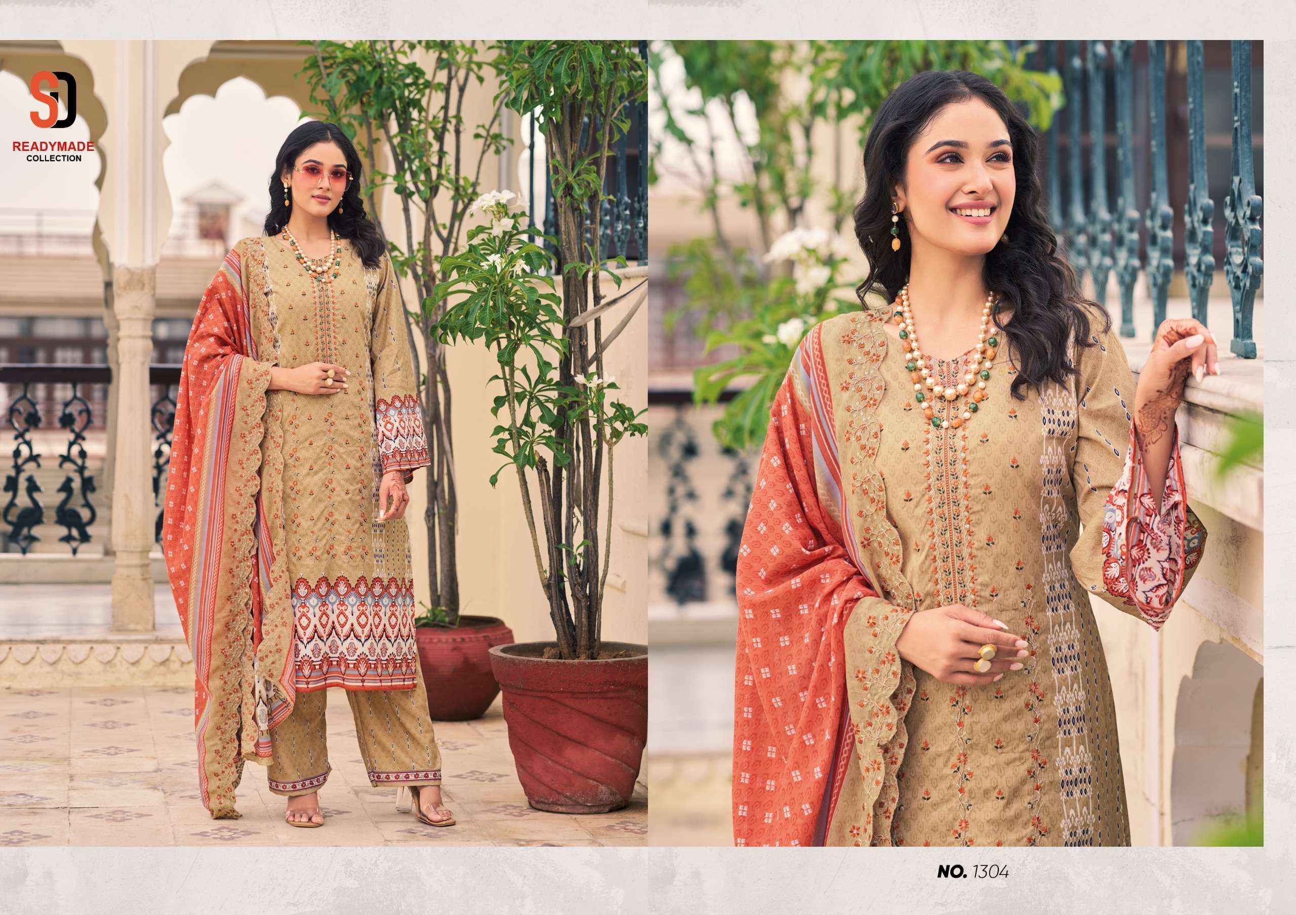 Shraddha Designer Bin Saeed Vol 13 Readymade Cotton Dress 8 pcs Catalogue