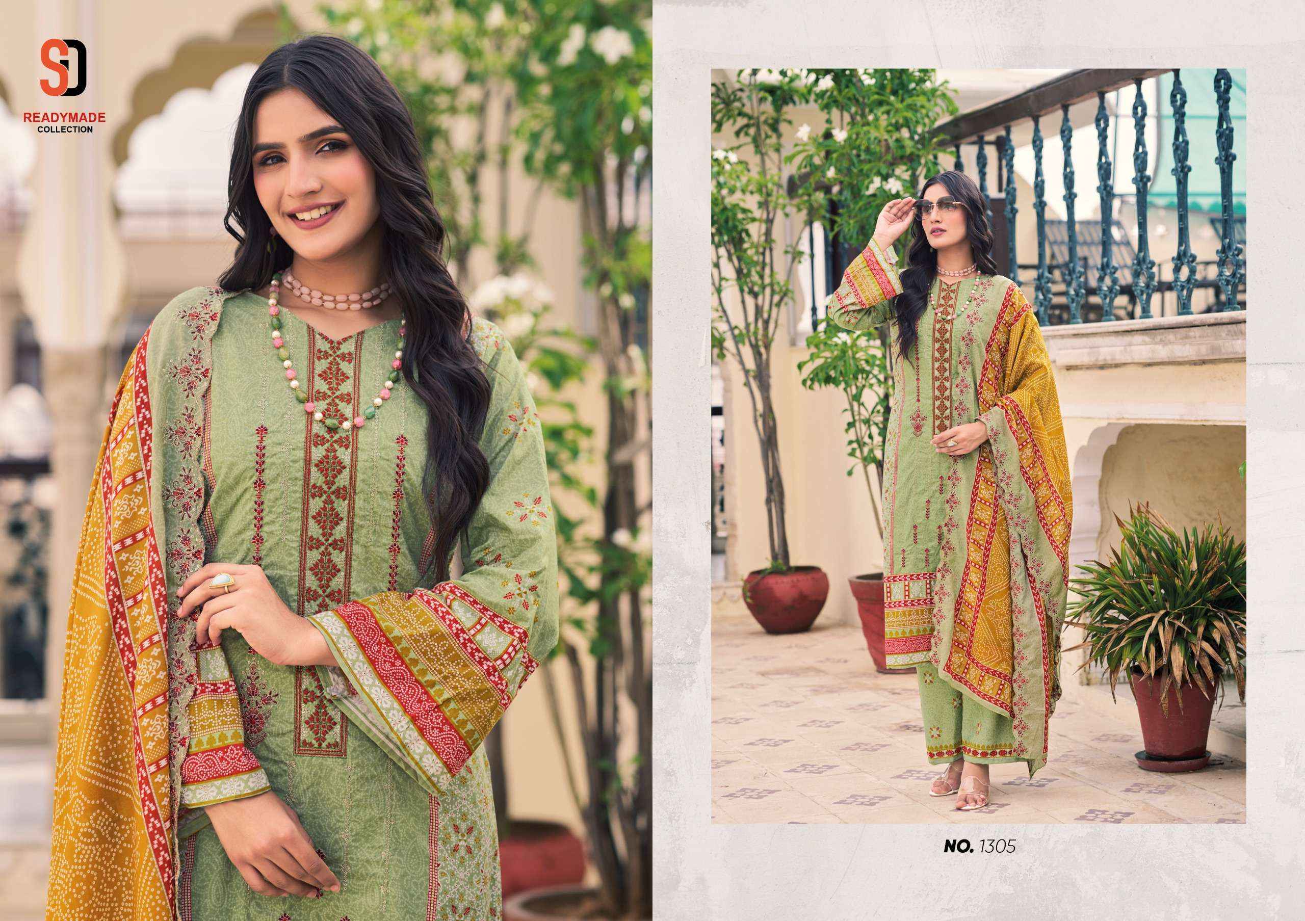 Shraddha Designer Bin Saeed Vol 13 Readymade Cotton Dress 8 pcs Catalogue