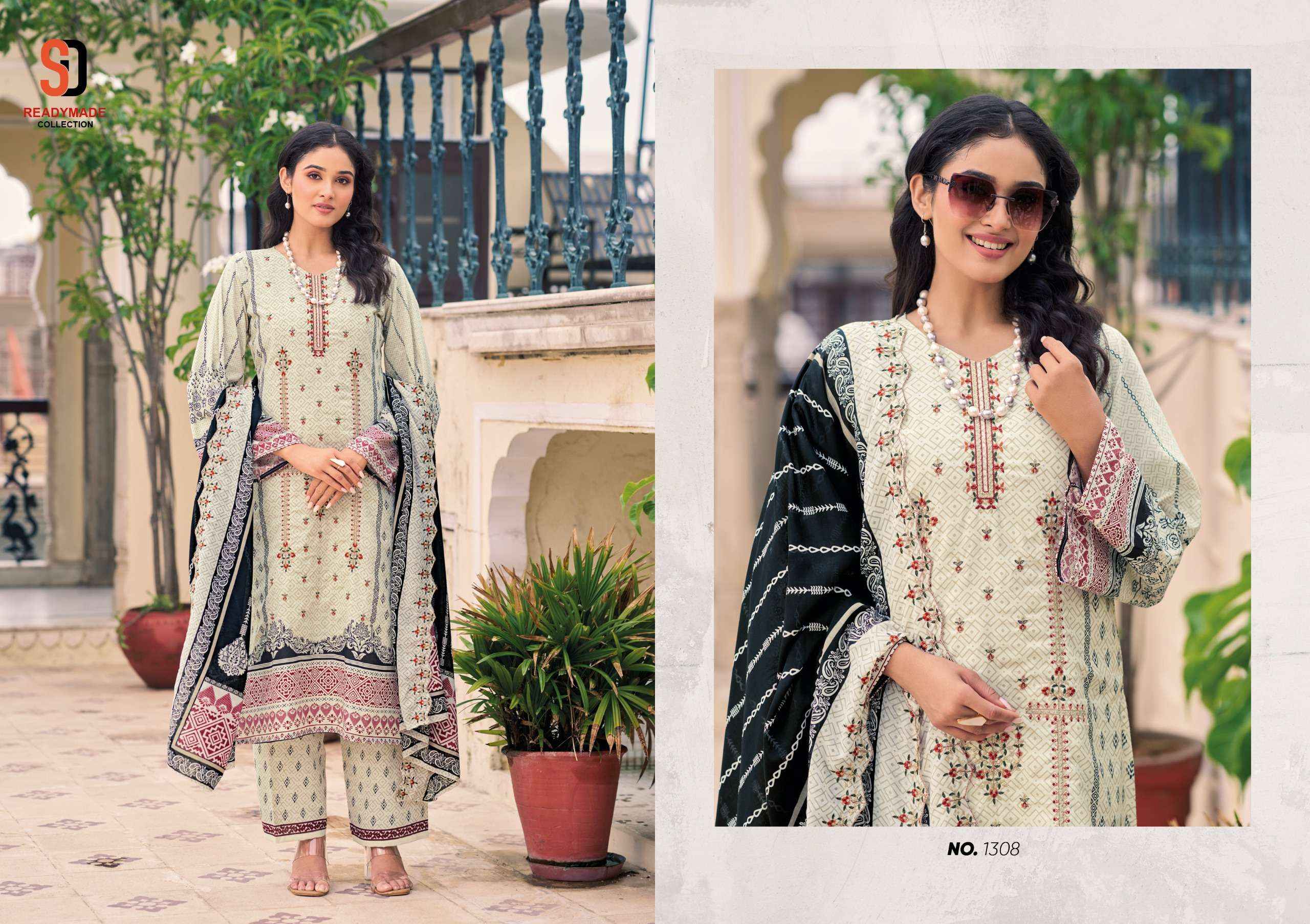 Shraddha Designer Bin Saeed Vol 13 Readymade Cotton Dress 8 pcs Catalogue
