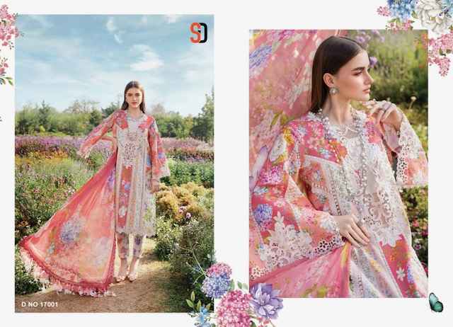 Shraddha Designer M Print Vol 17 Pakistani Lawn Cotton Dress Material 4 pcs Catalogue