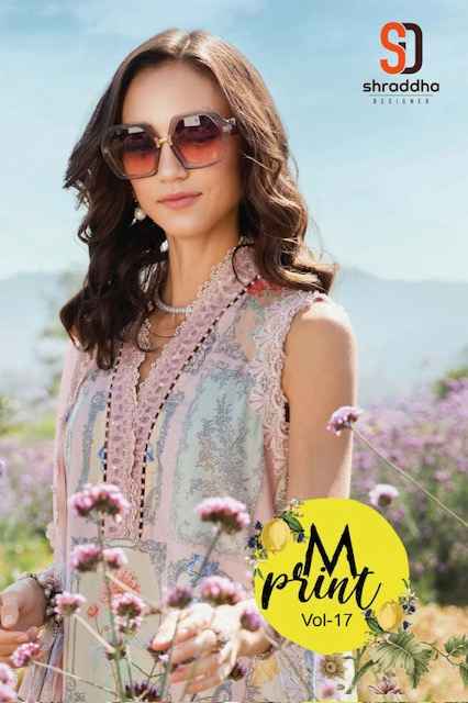 Shraddha Designer M Print Vol 17 Pakistani Lawn Cotton Dress Material 4 pcs Catalogue