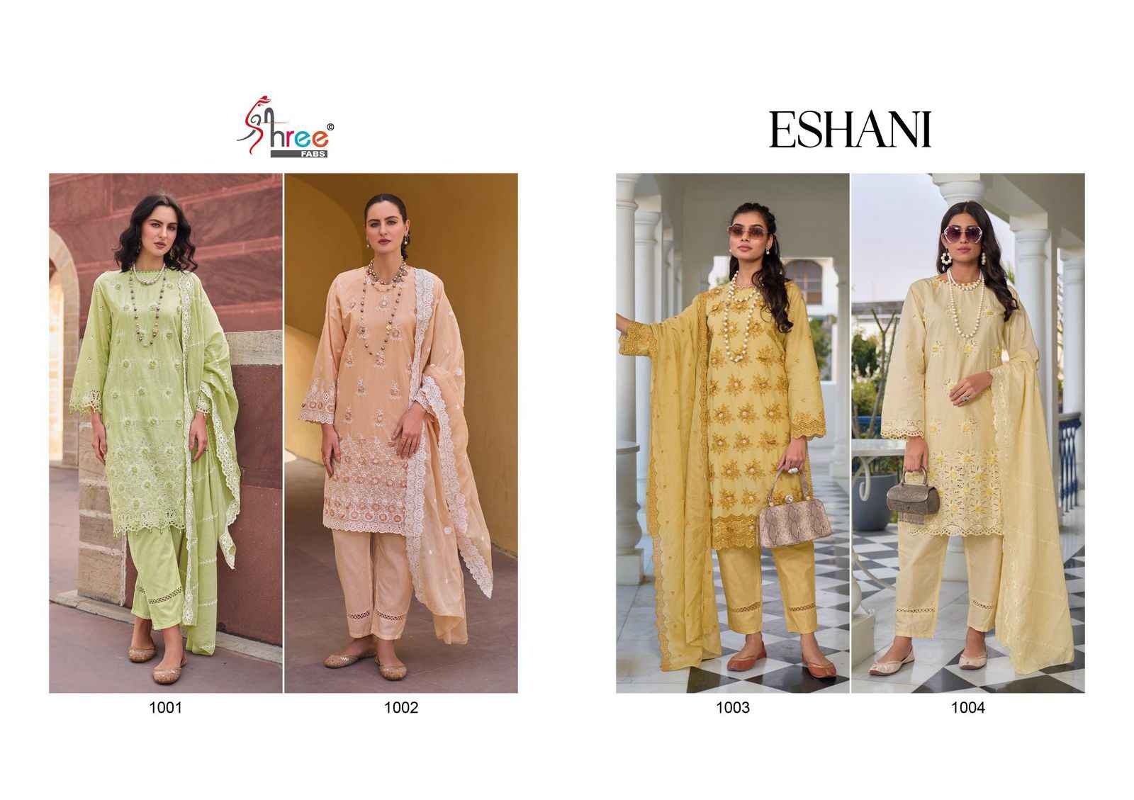 Shree Fabs Eshani Camric Cotton Dress Material 4 pcs Catalogue