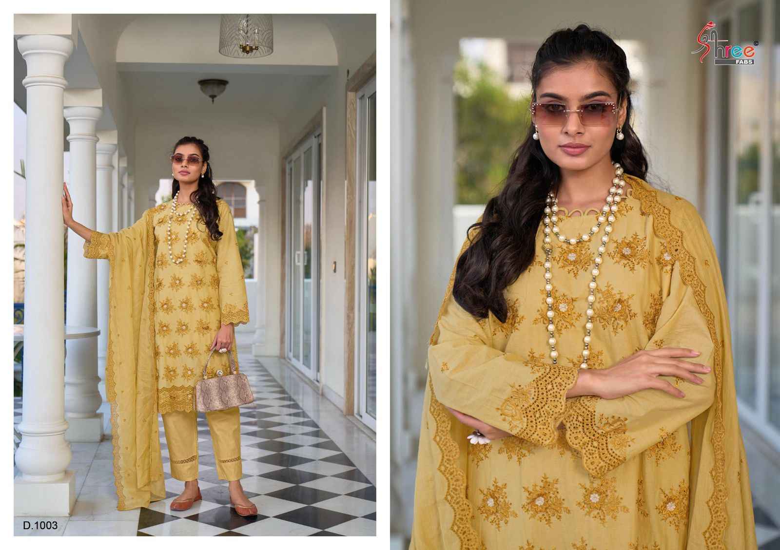Shree Fabs Eshani Camric Cotton Dress Material 4 pcs Catalogue