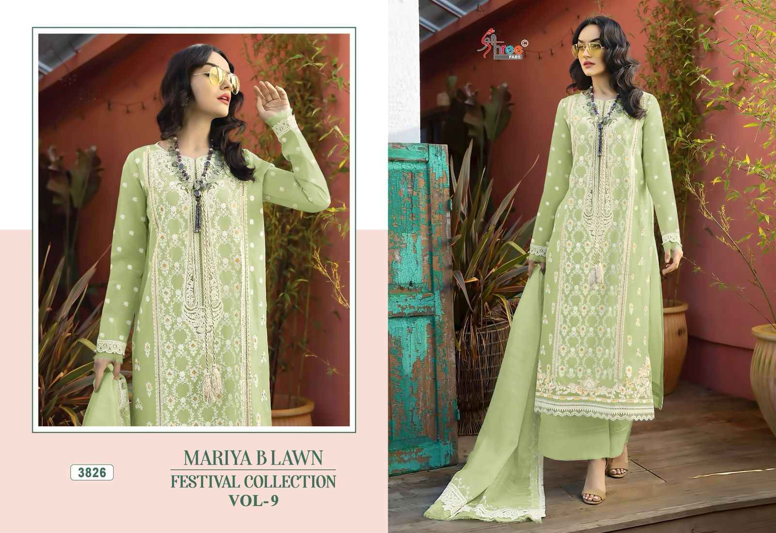 Shree Fabs Mariya B Lawn Festival Collection Vol 9 Cotton Dress Material 6 pcs Catalogue