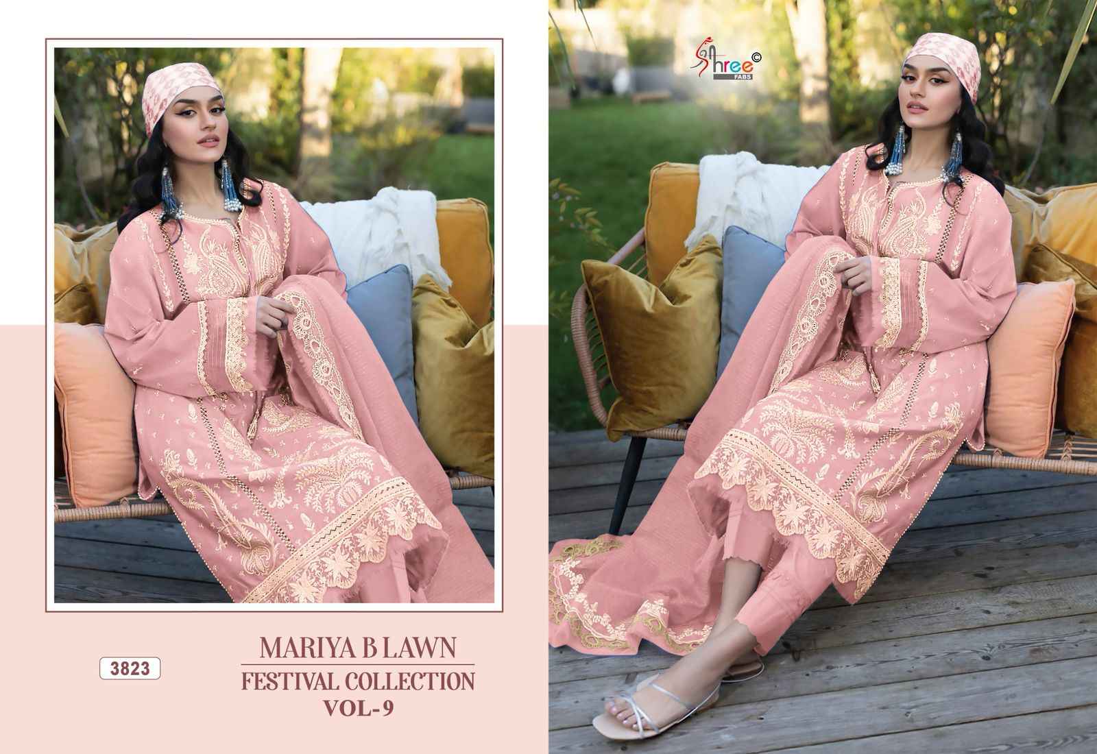 Shree Fabs Mariya B Lawn Festival Collection Vol 9 Cotton Dress Material 6 pcs Catalogue
