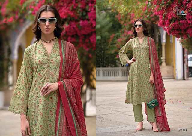 Shree Fabs Sada Bahar Cotton Dress Material 5 pcs Catalogue