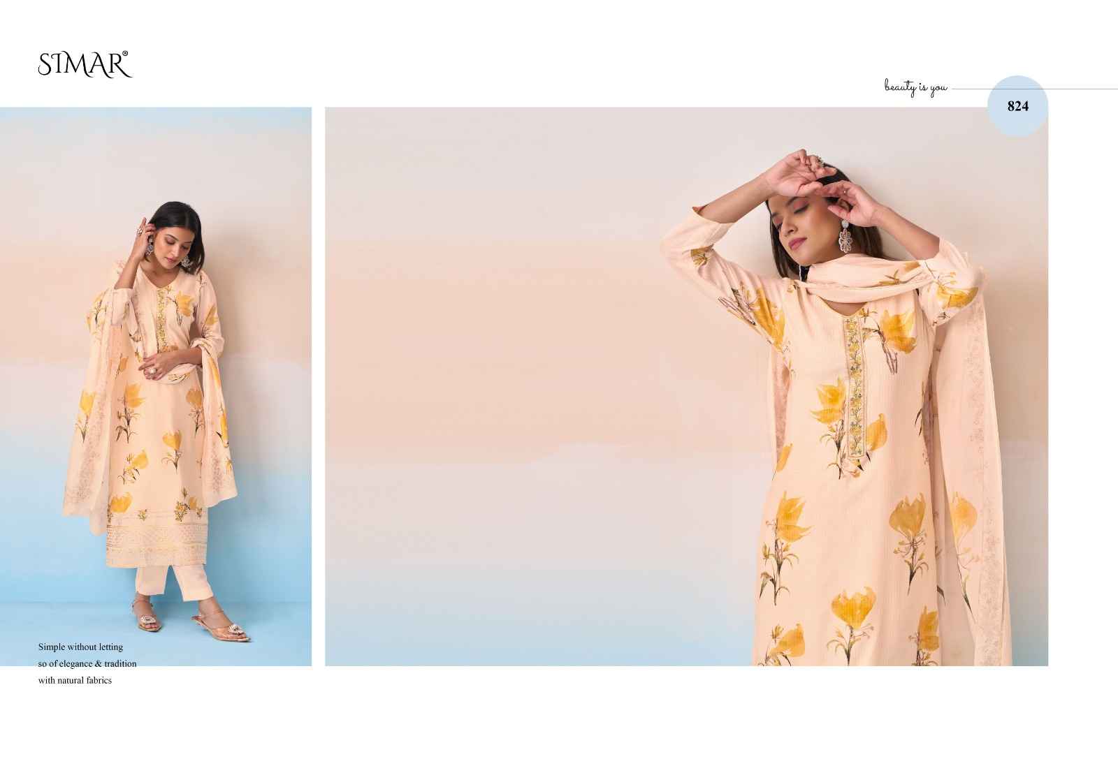 Simar Hamsa Viscouse Musline Dress Material 6 pcs Catalogue