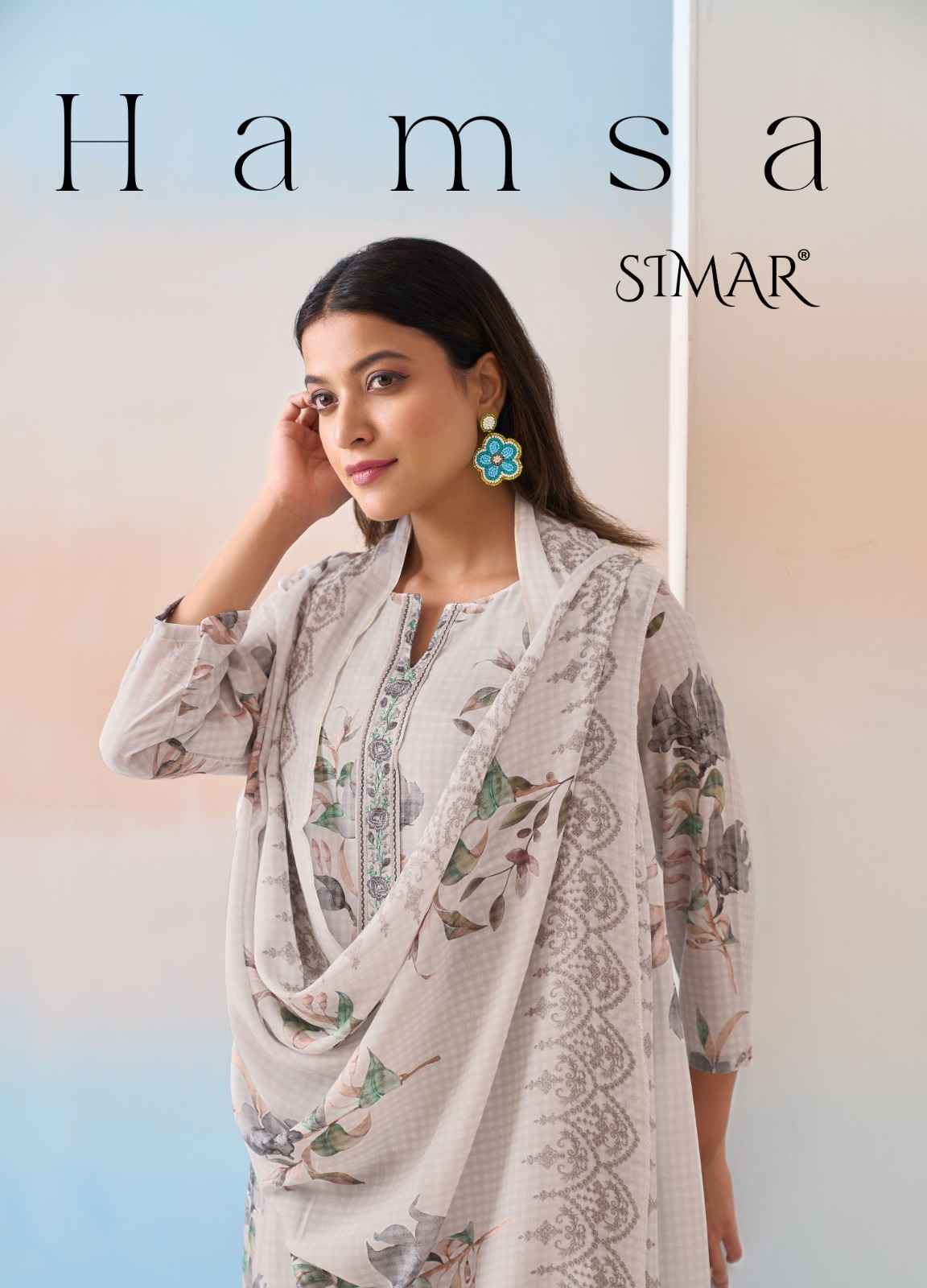 Simar Hamsa Viscouse Musline Dress Material 6 pcs Catalogue