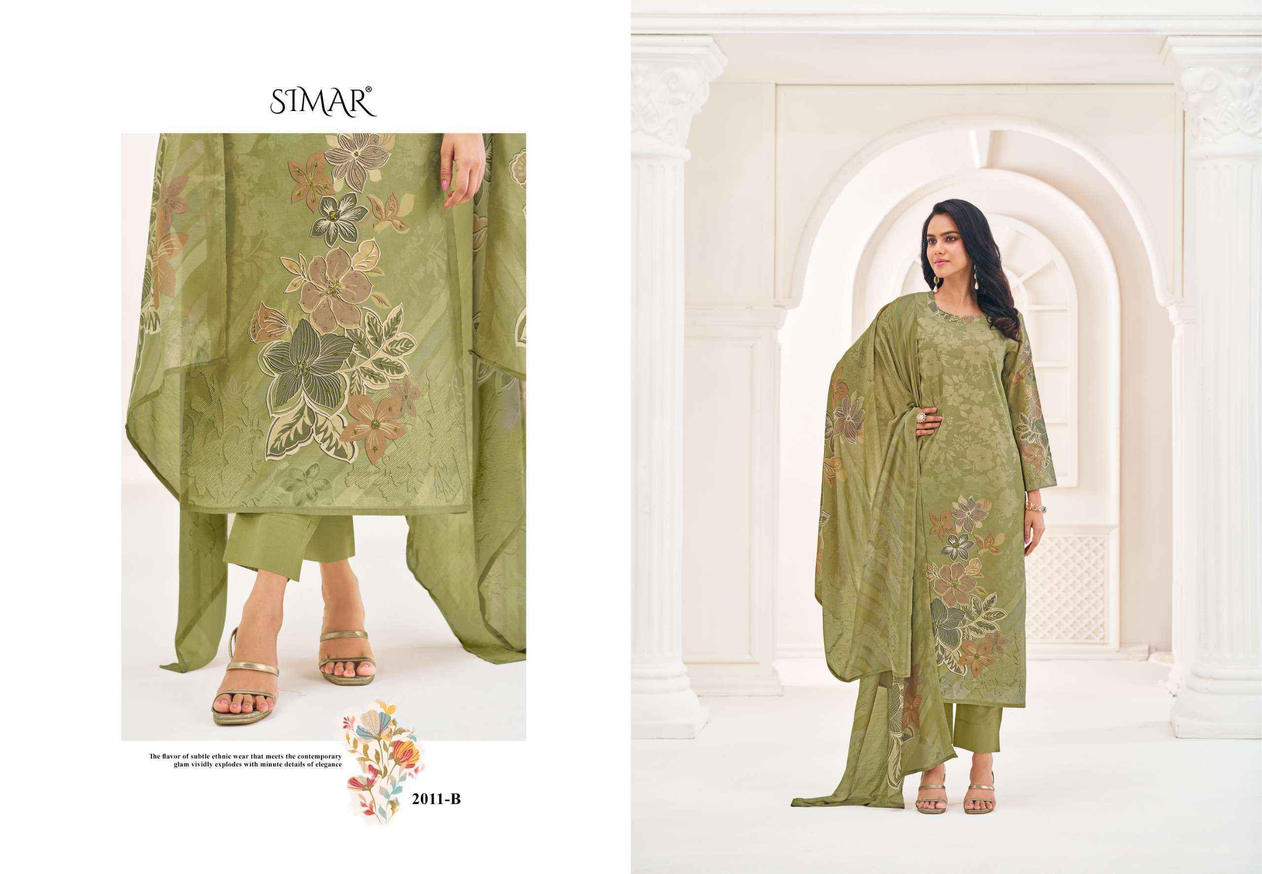 Simar Hunar Lawn Cotton Dress Material (4 pcs Catalogue)