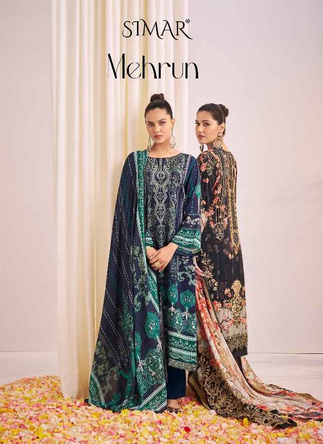 Simar Mehrun Viscouse Musline Dress Material 6 pcs Catalogue