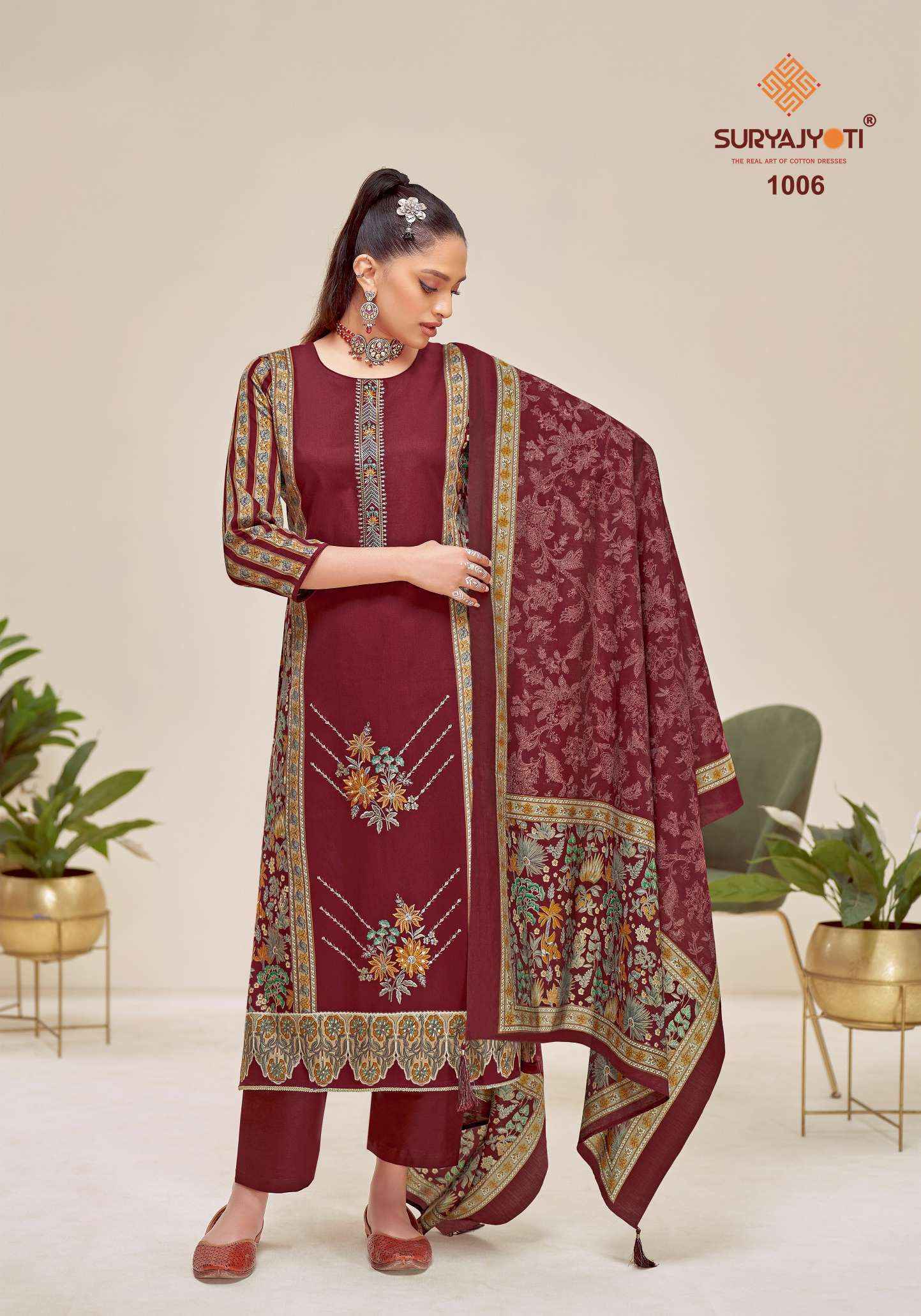 Suryajyoti Kaamini Vol-1 Jam Satin Dress Material (6 pcs Catalogue)