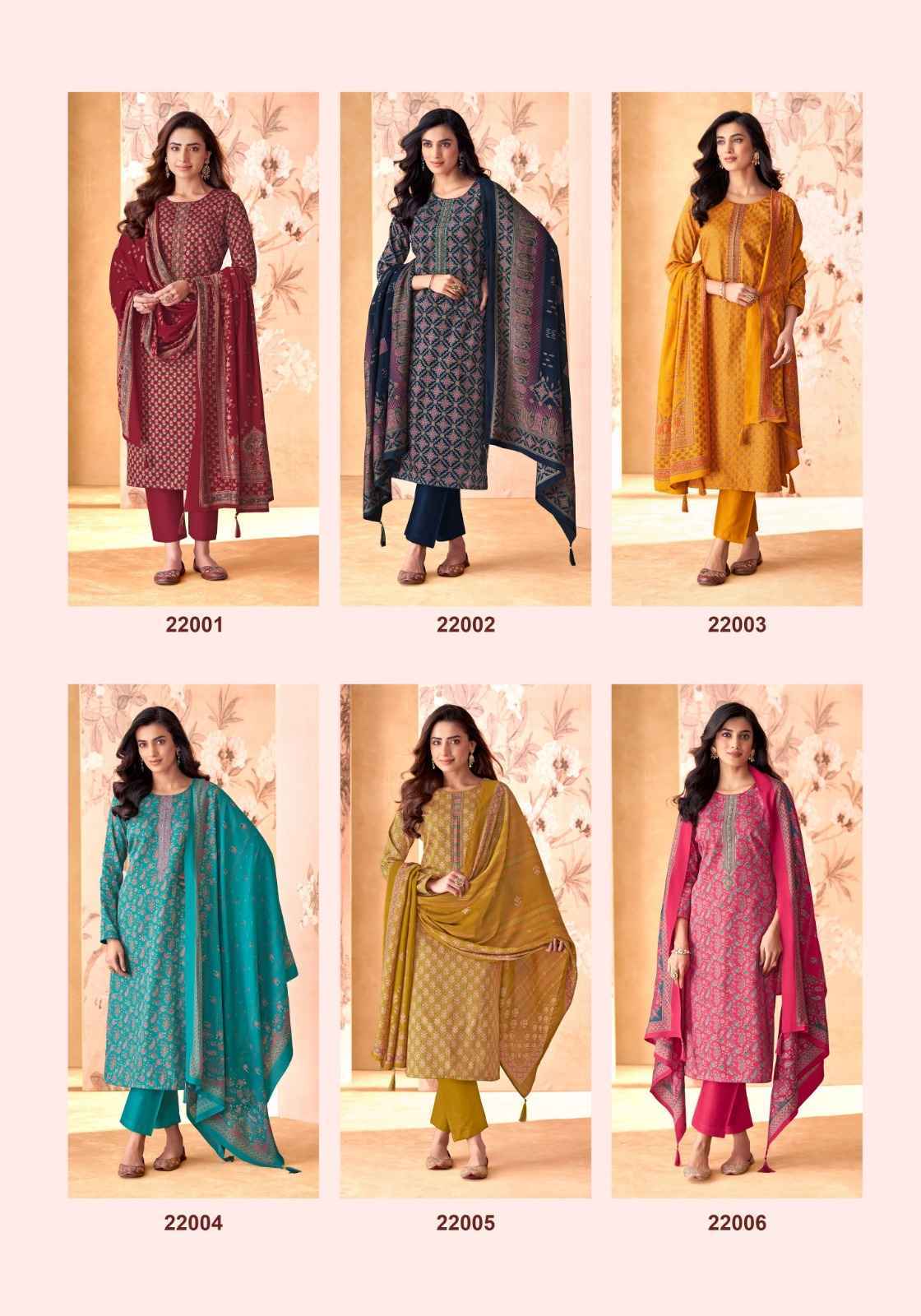 Suryajyoti Kalki Vol 22 Jam Satin Dress Material 8 Pc Catalouge