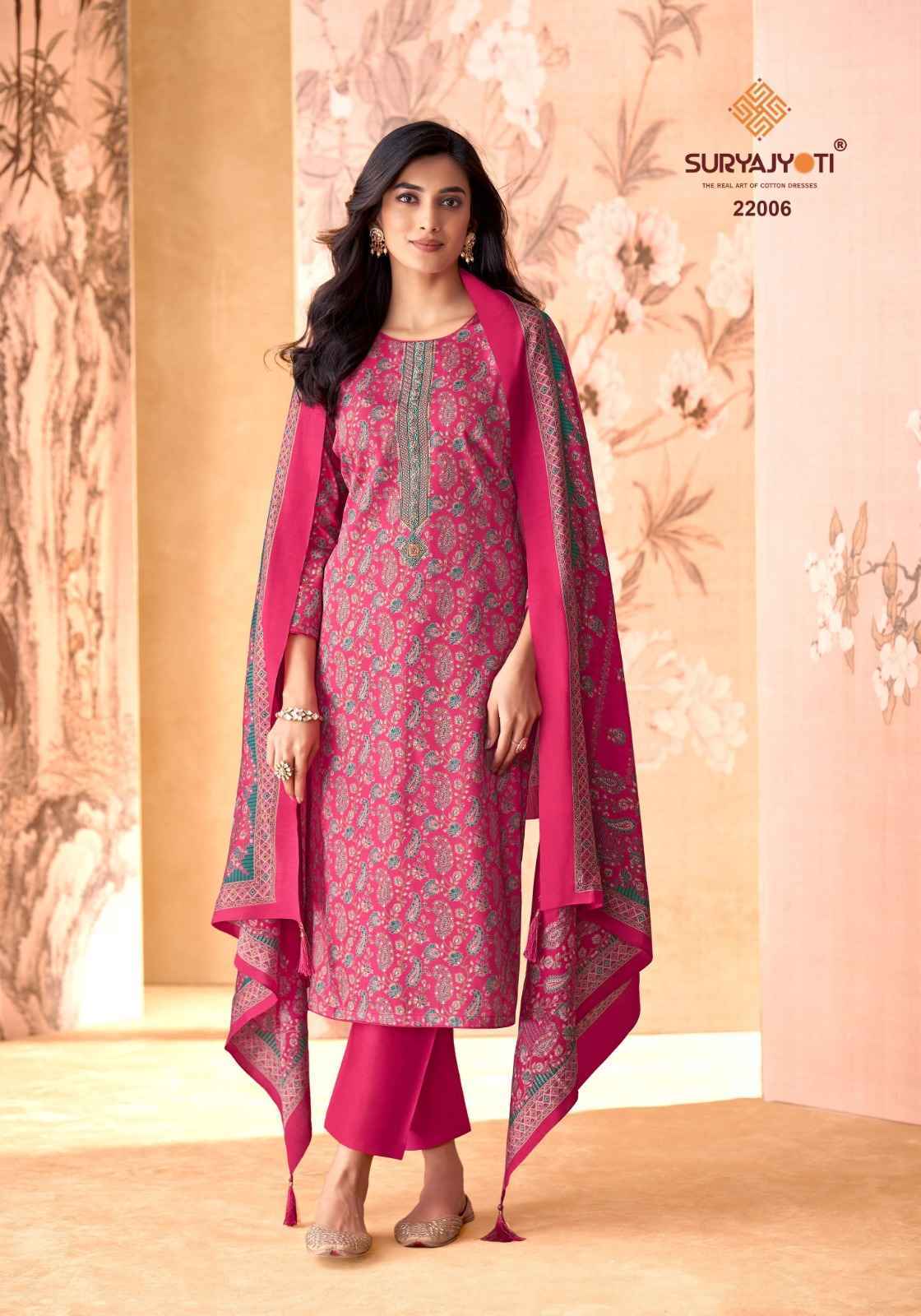 Suryajyoti Kalki Vol 22 Jam Satin Dress Material 8 Pc Catalouge