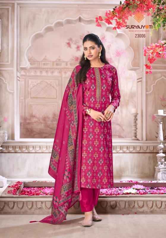 Suryajyoti Kalki Vol 23 Jam Satin Dress Material 8 Pc Catalouge