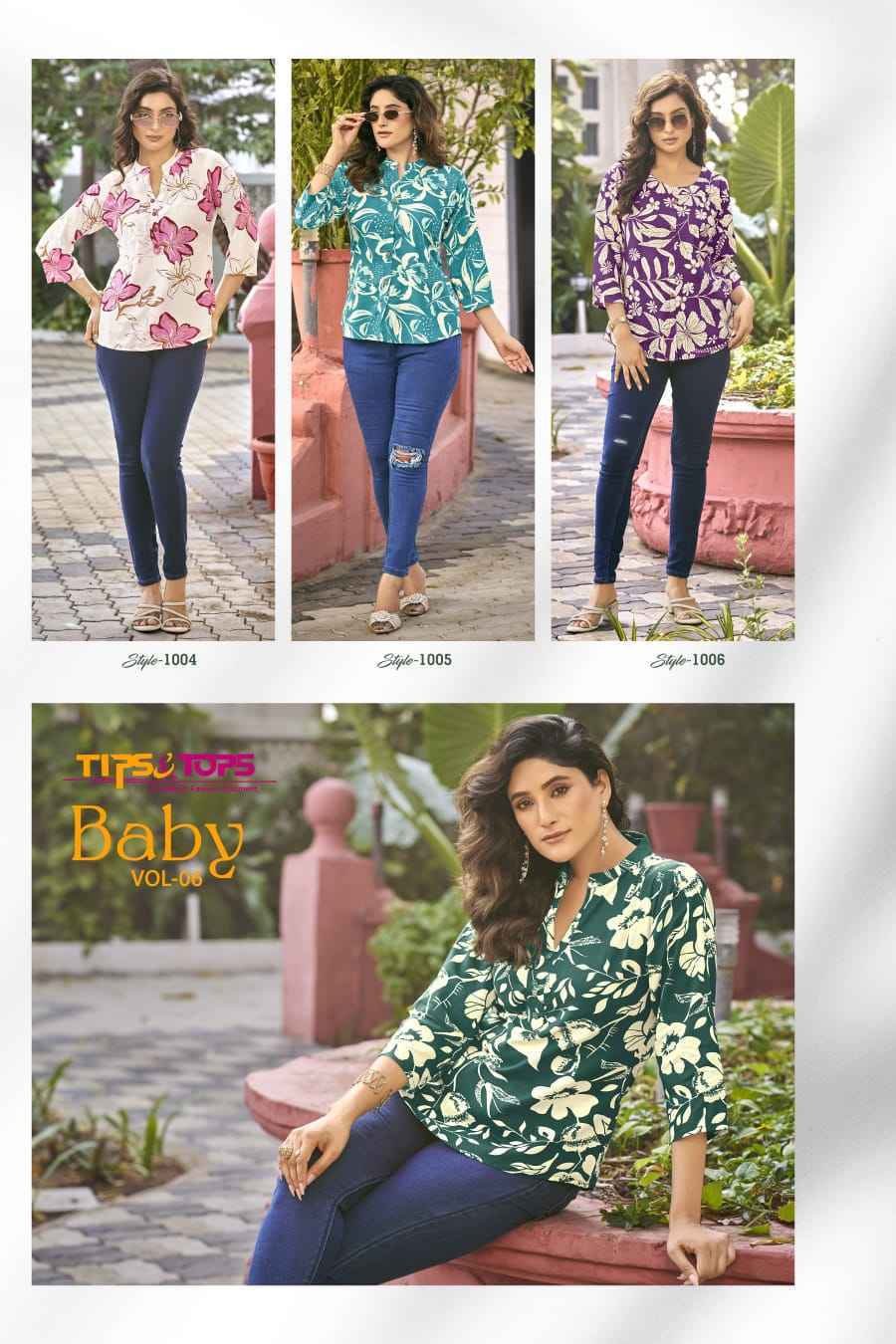 Tips & Tops Baby Vol-6 Short Rayon Kurti (9 pcs Catalogue)