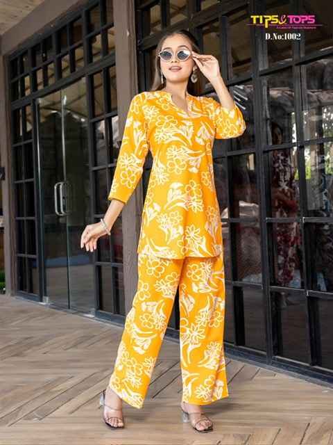 Tips & Tops Fashion Beats Vol 9 Reyon Co ord Set 6 pcs Catalogue