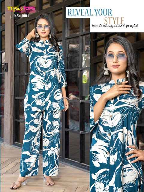 Tips & Tops Fashion Beats Vol 9 Reyon Co ord Set 6 pcs Catalogue