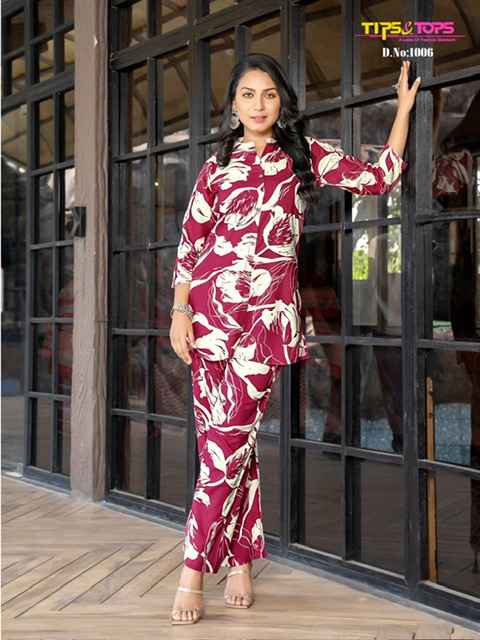 Tips & Tops Fashion Beats Vol 9 Reyon Co ord Set 6 pcs Catalogue