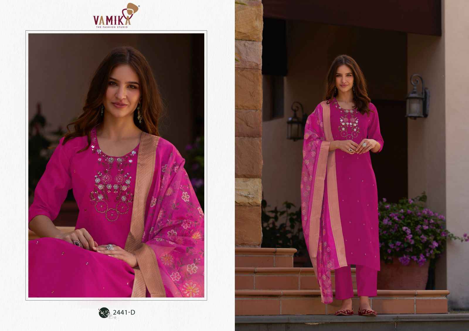 Vamika Jannat Vol 1 Viscos Vertican Silk Kurti Combo 4 pcs Catalogue