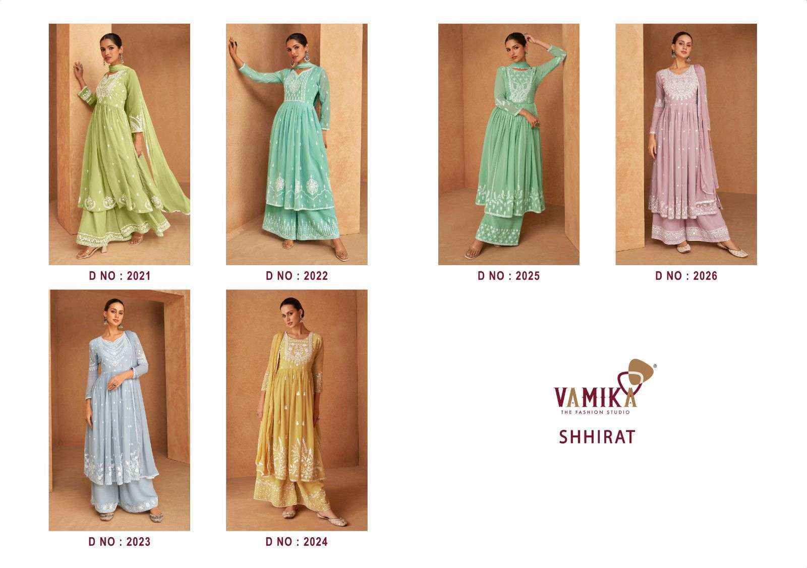 Vamika Shhirat Readymade Georgette Dress 6 pcs Catalogue
