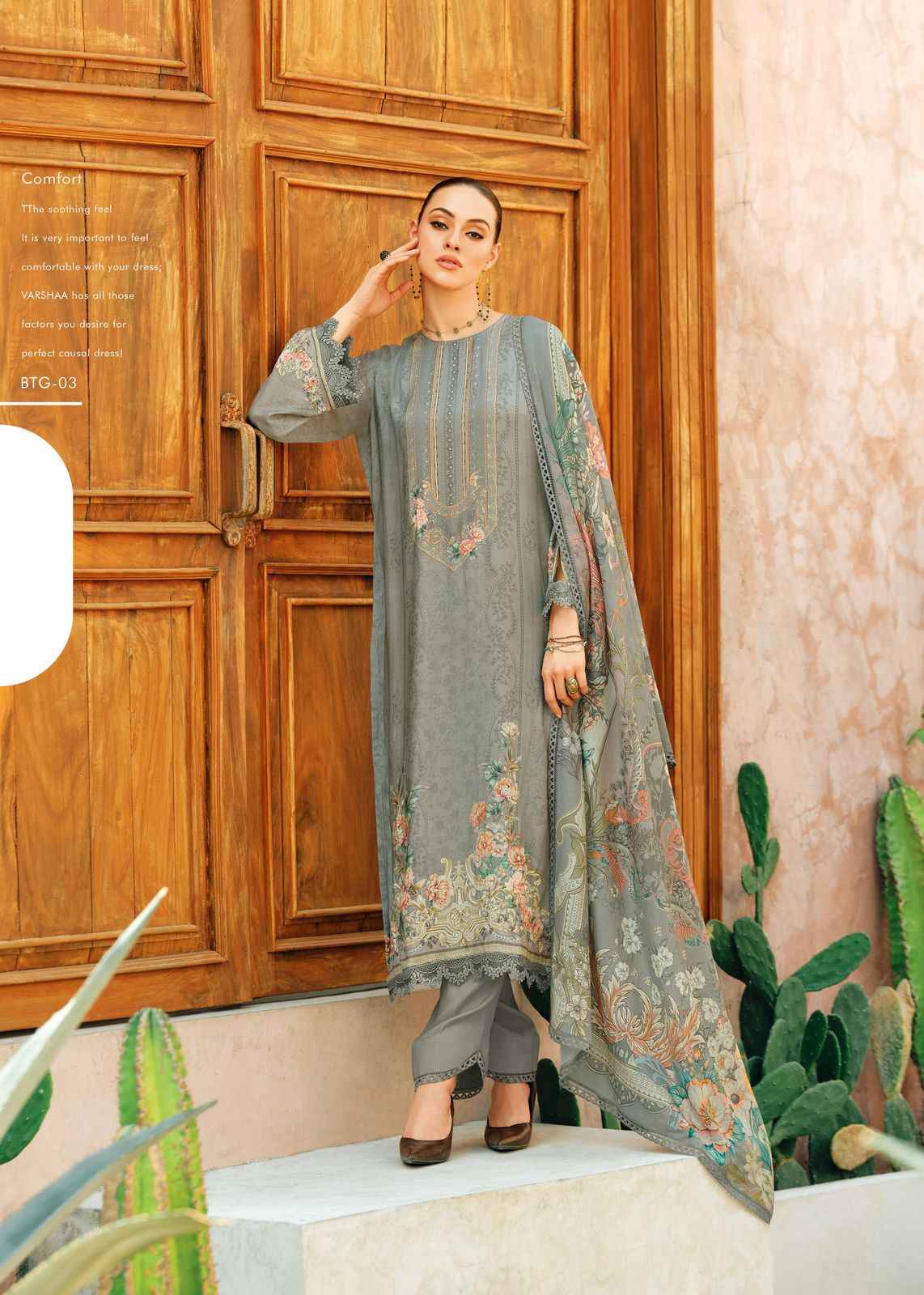 Varsha Beyond the Garden Cotton Dress Material 5 pcs Catalogue