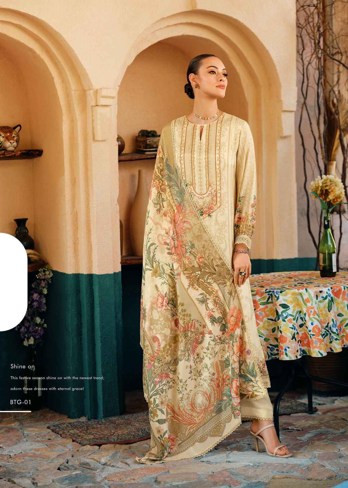 Varsha Beyond the Garden Cotton Dress Material 5 pcs Catalogue