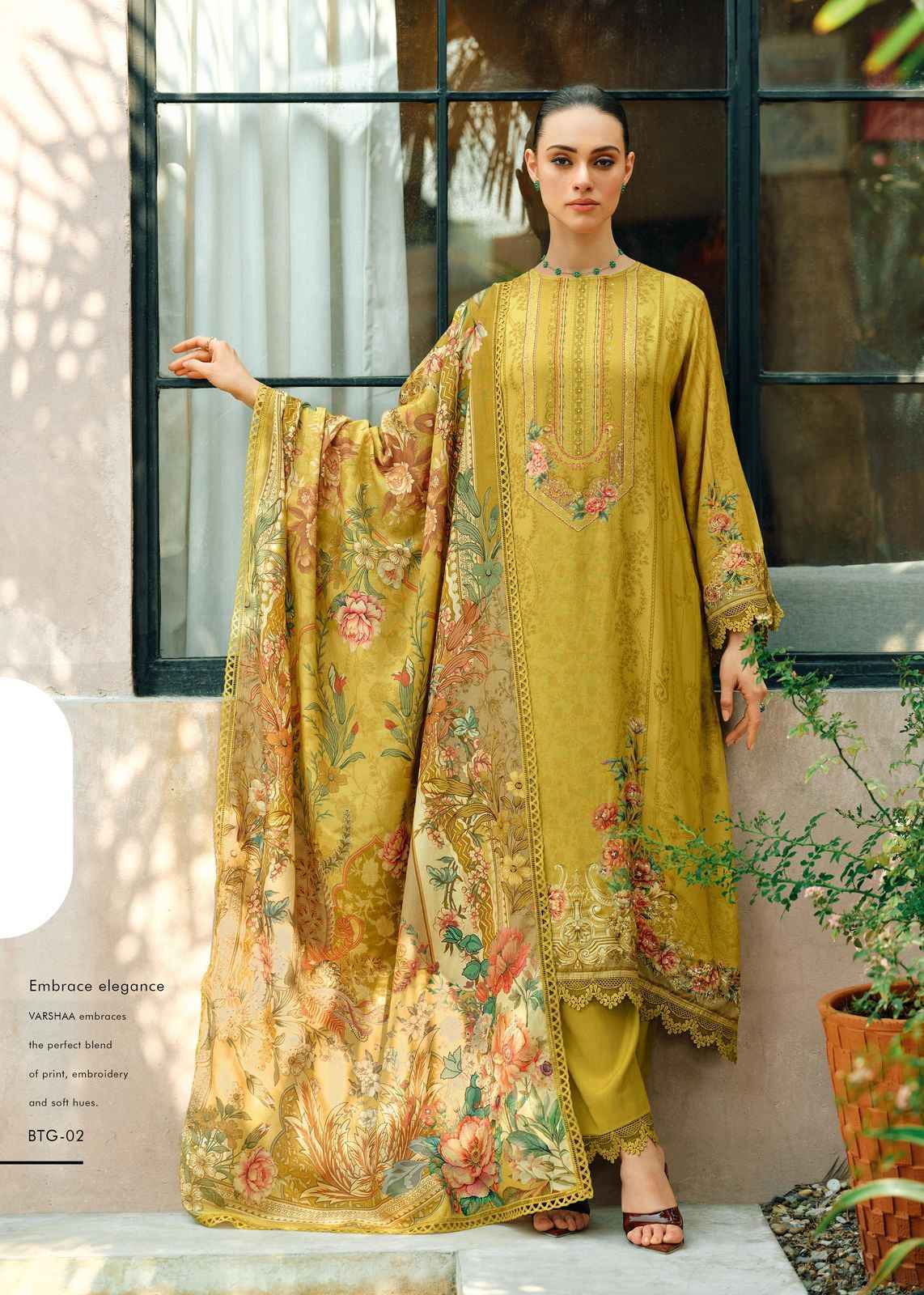 Varsha Beyond the Garden Cotton Dress Material 5 pcs Catalogue