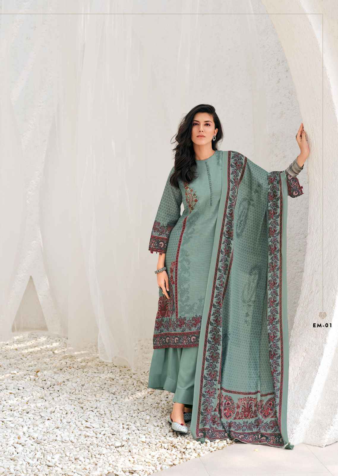 Varsha Ember Excel Cotton Dress Material 4 pcs Catalogue