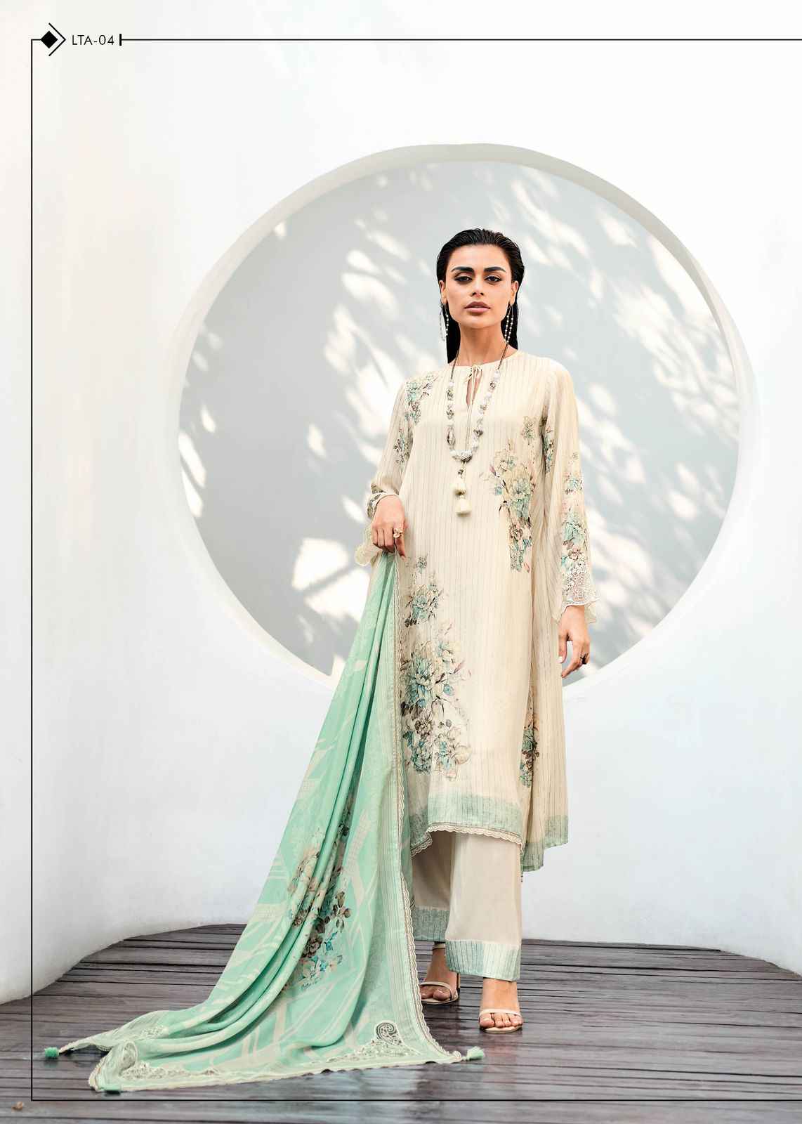 Varsha Love is in the air Viscouse Musline Dress Material 6 pcs Catalogue