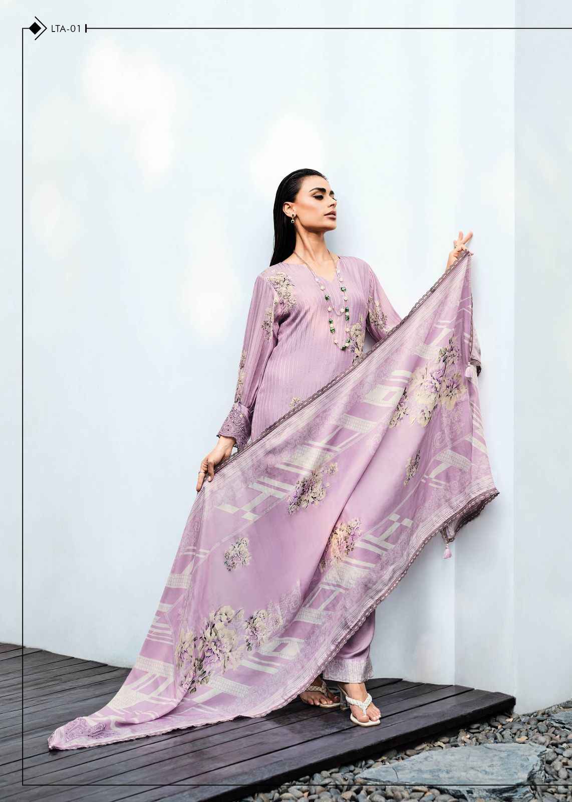 Varsha Love is in the air Viscouse Musline Dress Material 6 pcs Catalogue