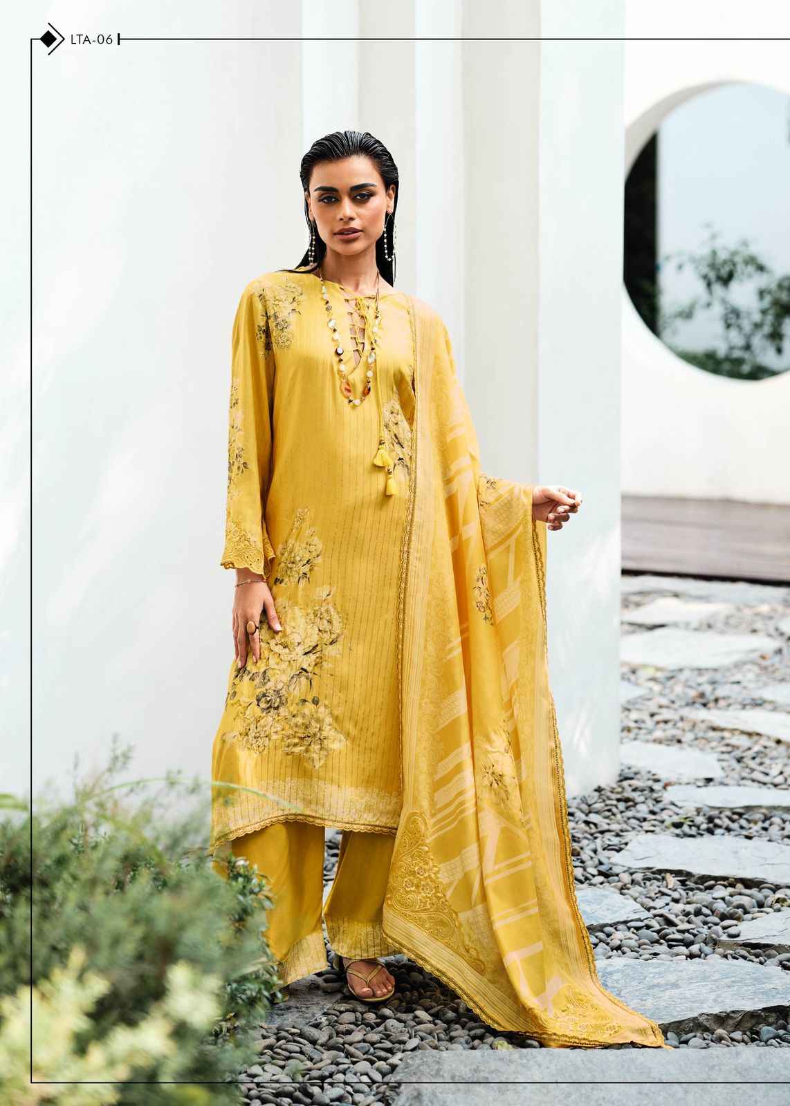 Varsha Love is in the air Viscouse Musline Dress Material 6 pcs Catalogue