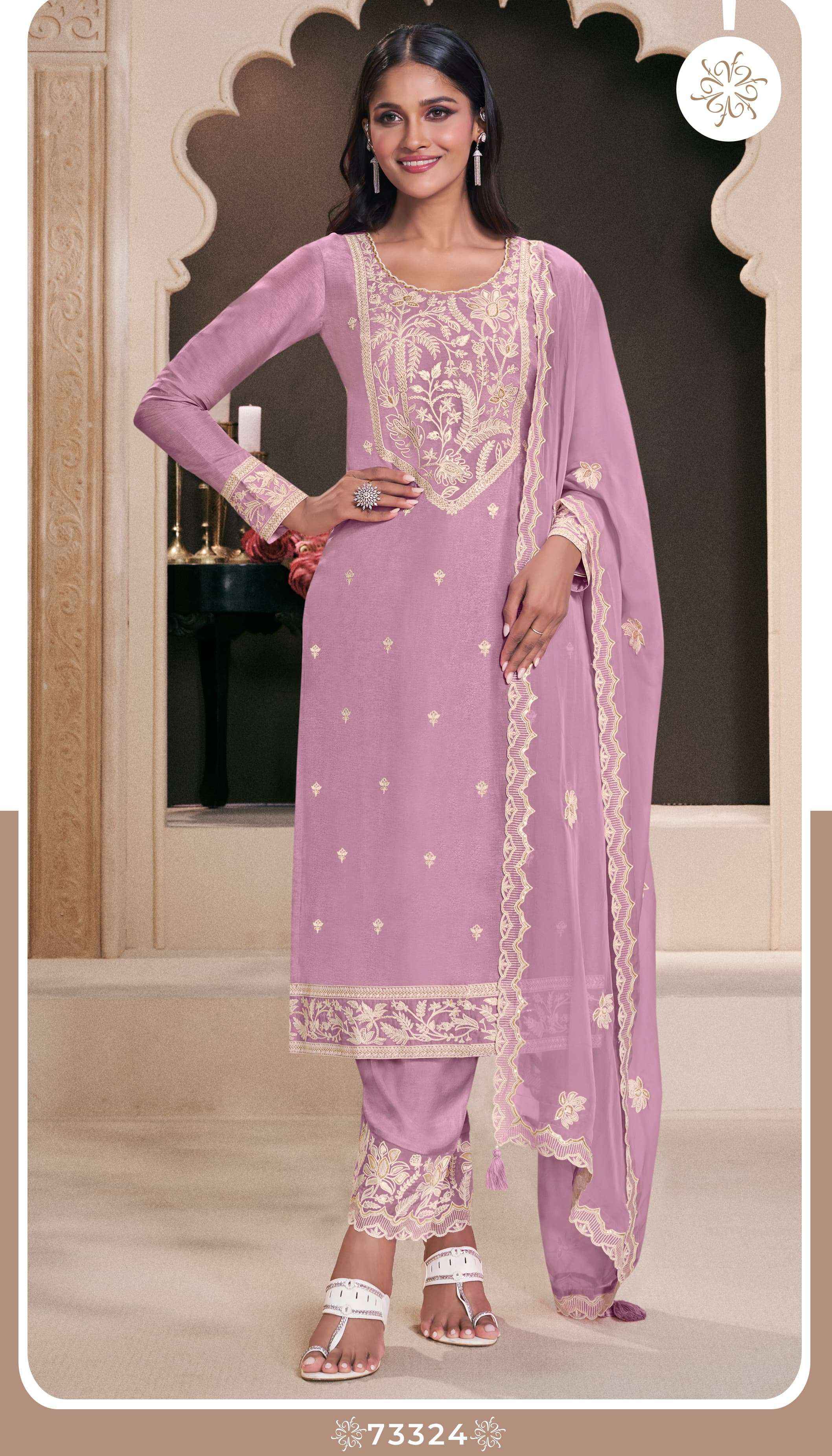 Vinay Fashion Kuleesh Indri Silk Dress Material 4 pcs Catalogue