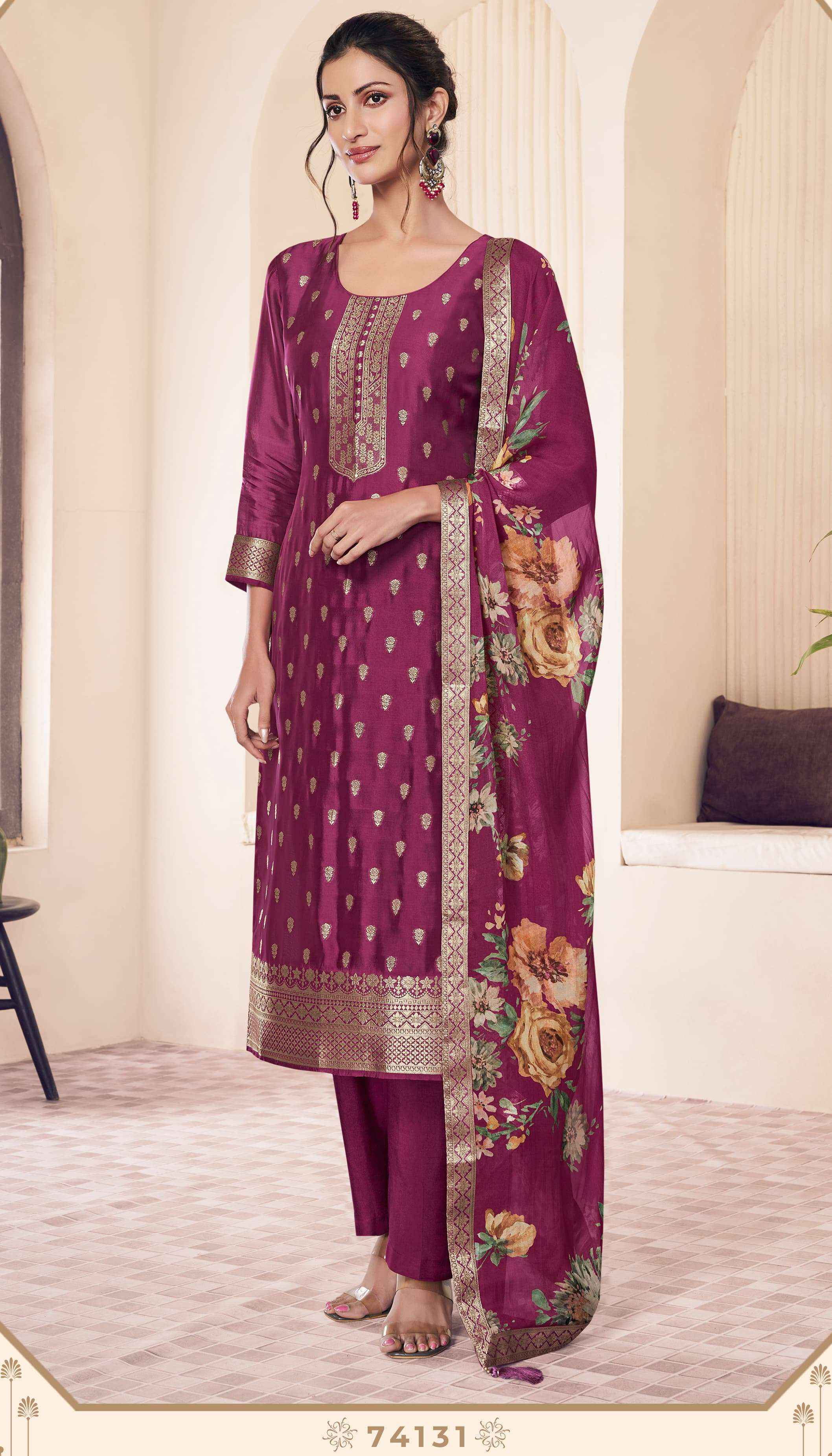 Vinay Fashion Kuleesh Noraa Vol 2 Silk Jacquard Dress Material 5 pcs Catalogue