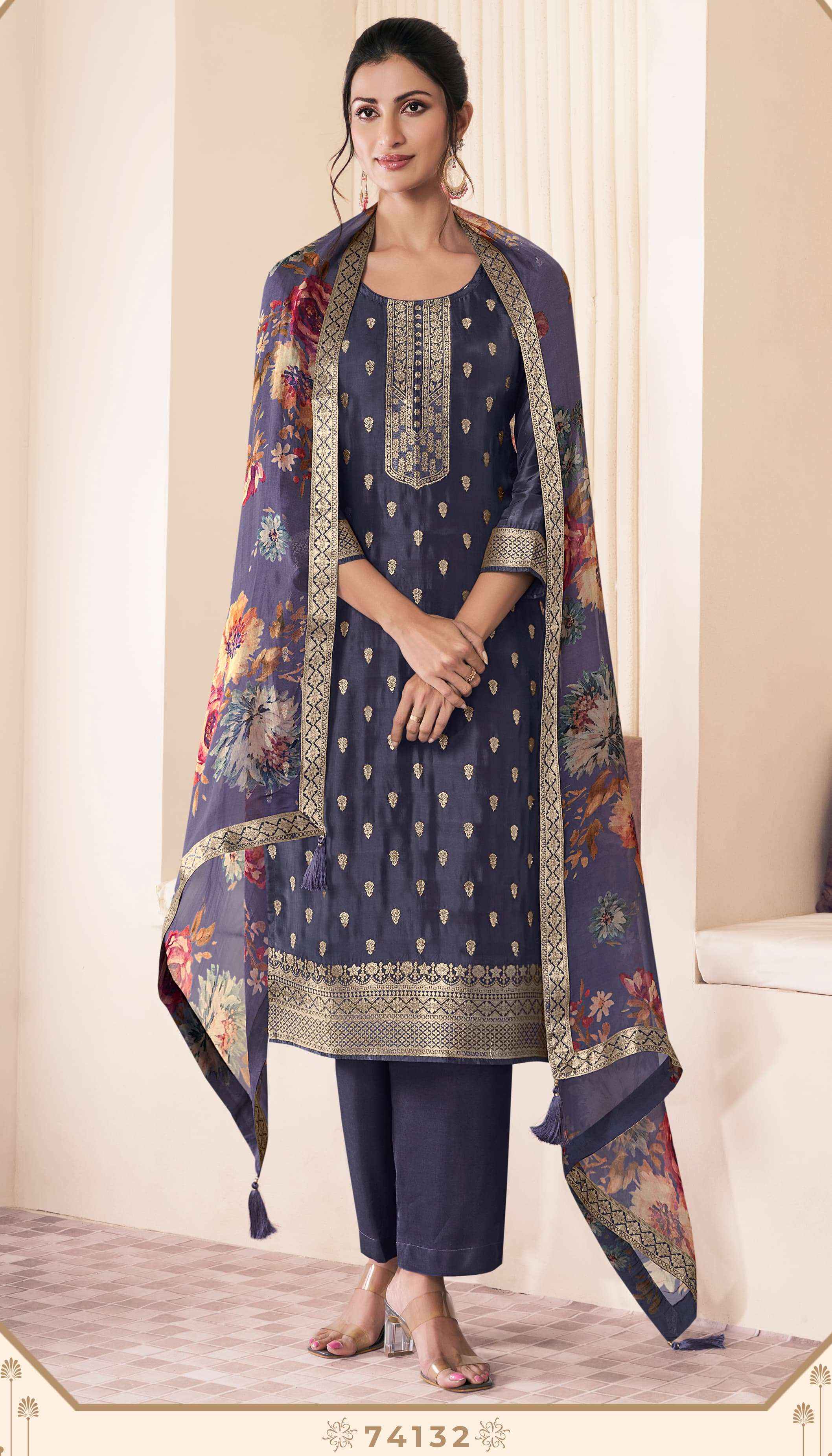 Vinay Fashion Kuleesh Noraa Vol 2 Silk Jacquard Dress Material 5 pcs Catalogue