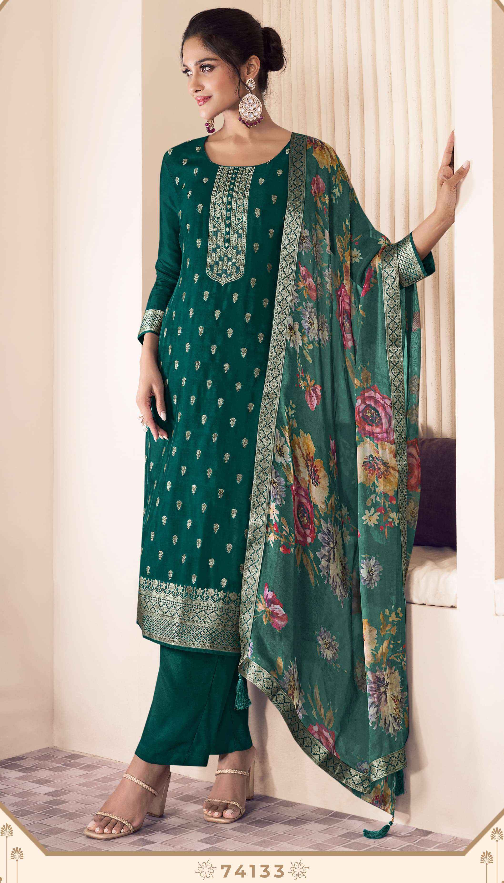 Vinay Fashion Kuleesh Noraa Vol 2 Silk Jacquard Dress Material 5 pcs Catalogue