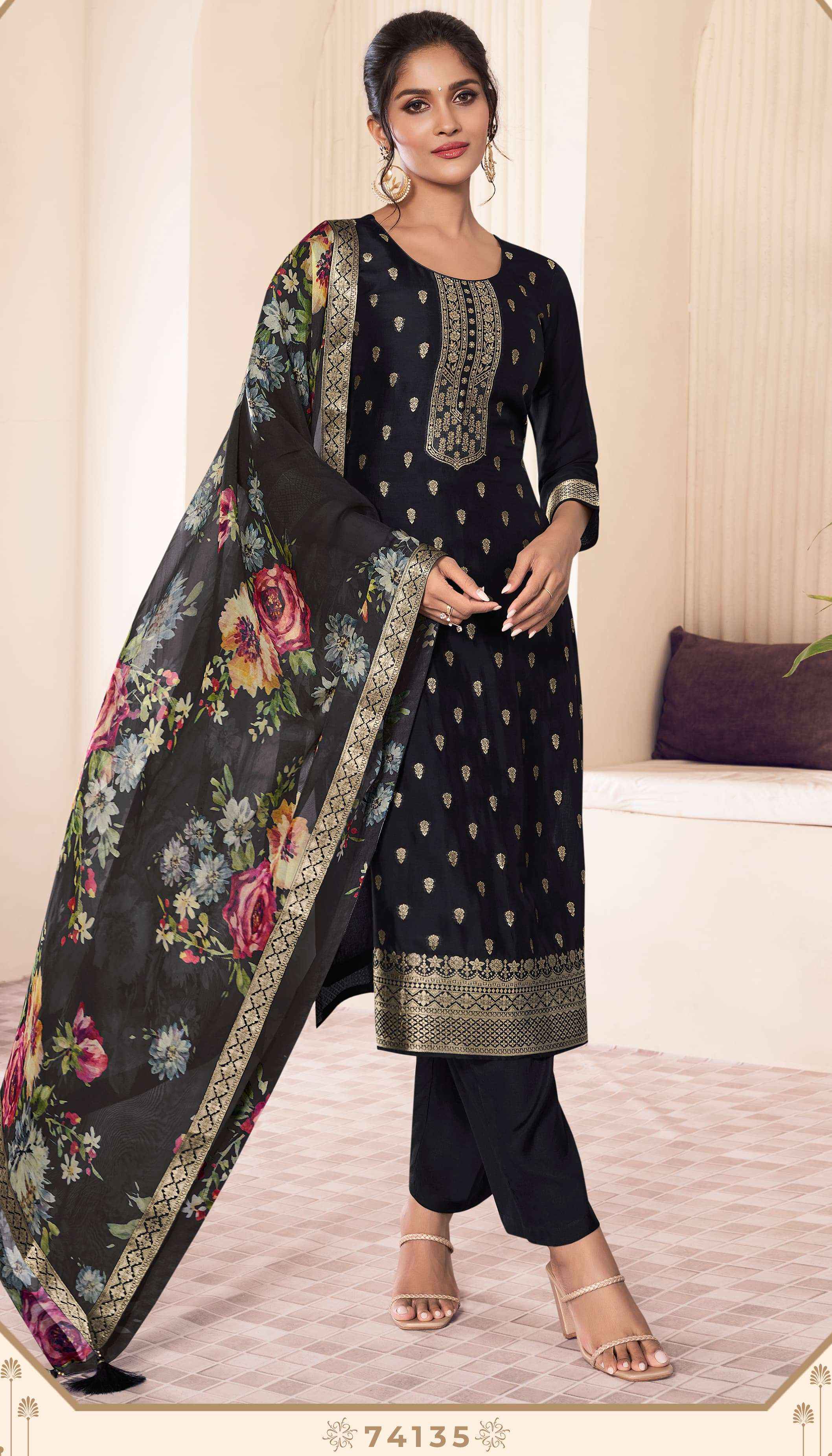 Vinay Fashion Kuleesh Noraa Vol 2 Silk Jacquard Dress Material 5 pcs Catalogue