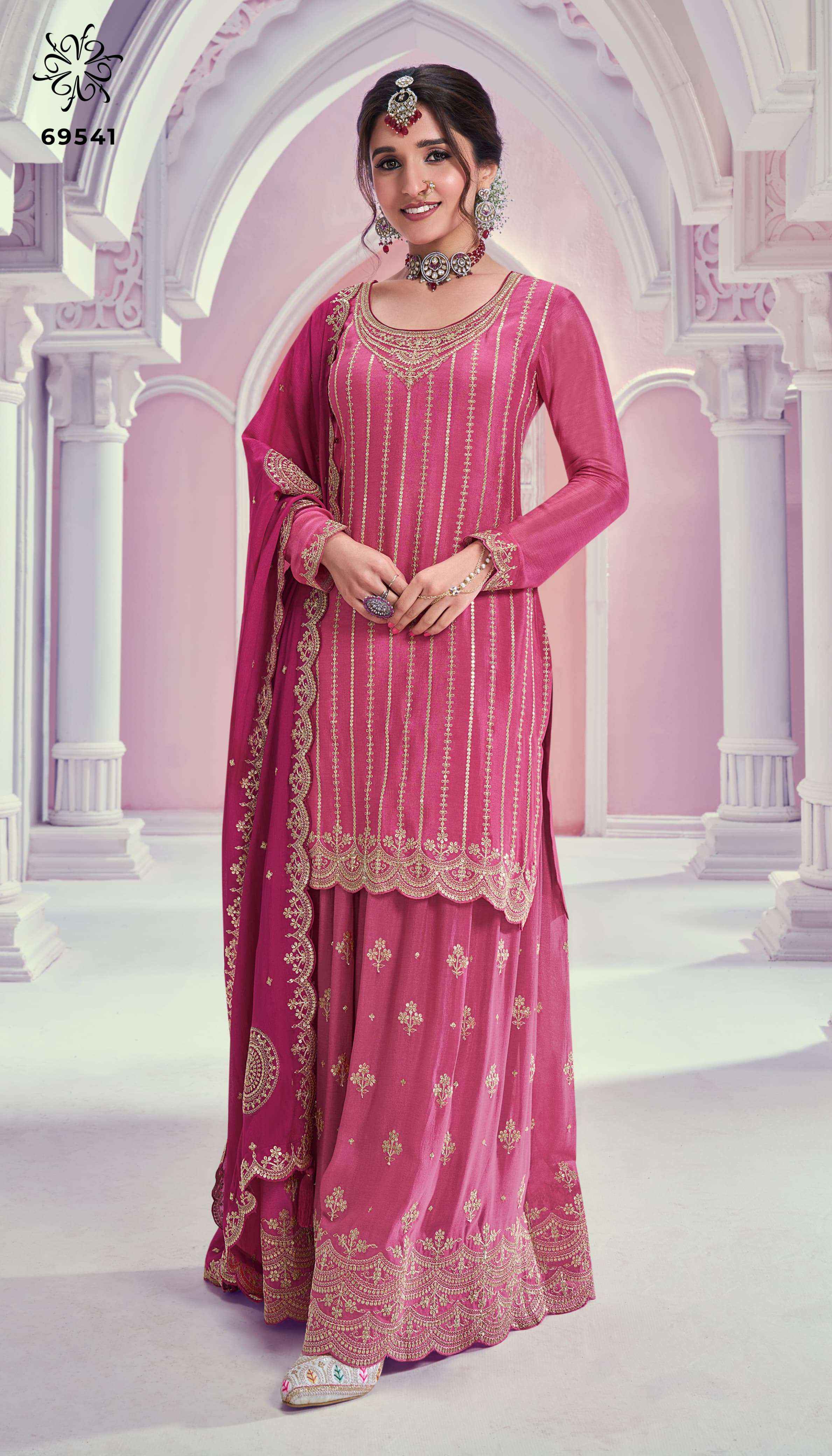 Vinay Kuleesh Rangrasiya HitList Chinon Dress Material 4 pcs Catalogue