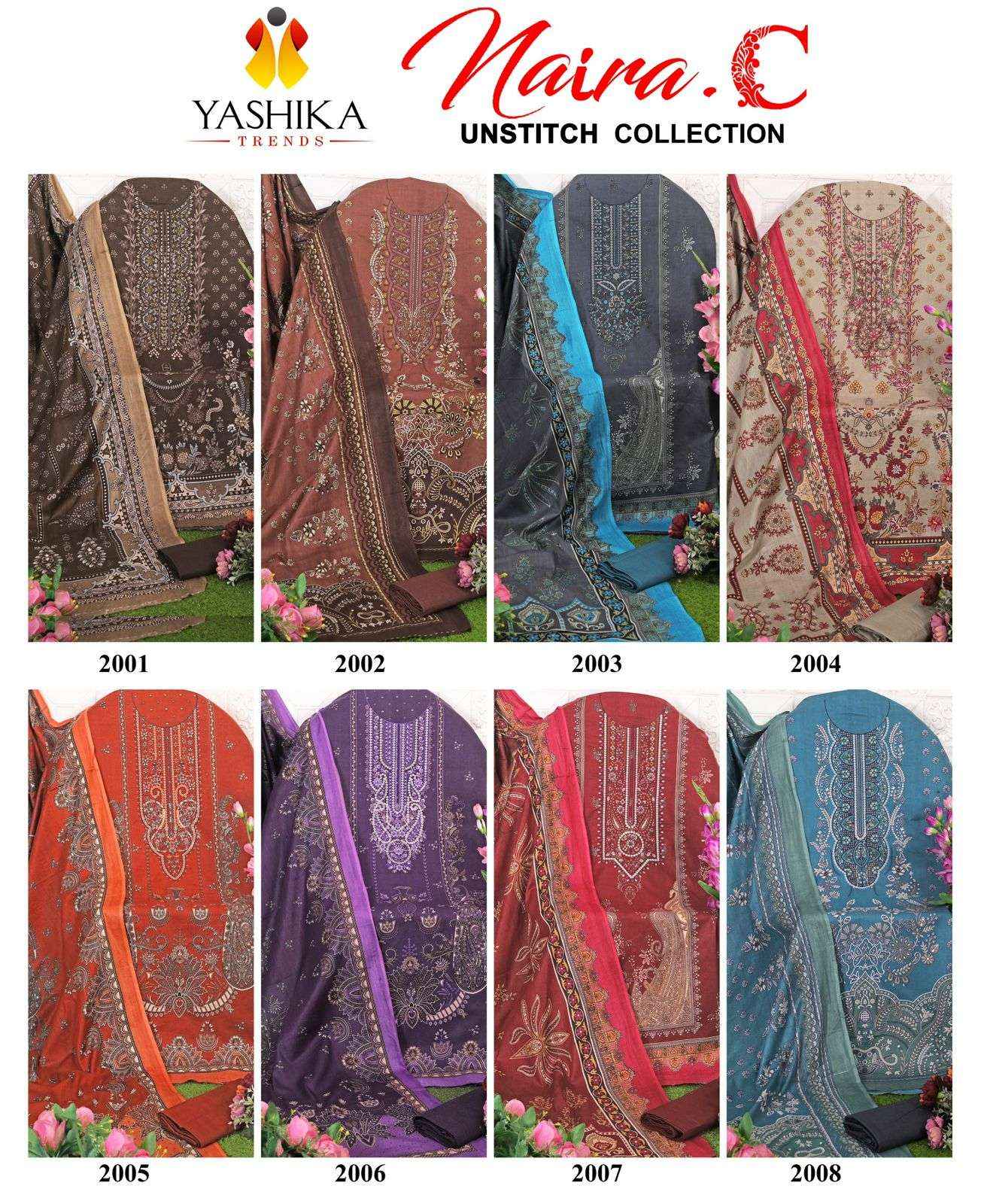 Yashika Trends Nayra C Cotton Dress Material 8 pcs Catalogue