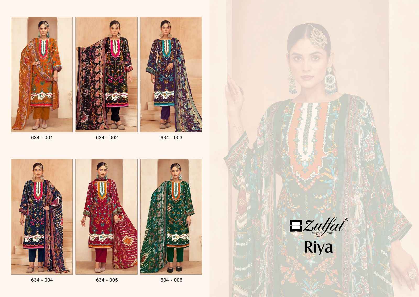 Zulfat Riya Viscouse Rayon Dress Material 6 pcs Catalogue