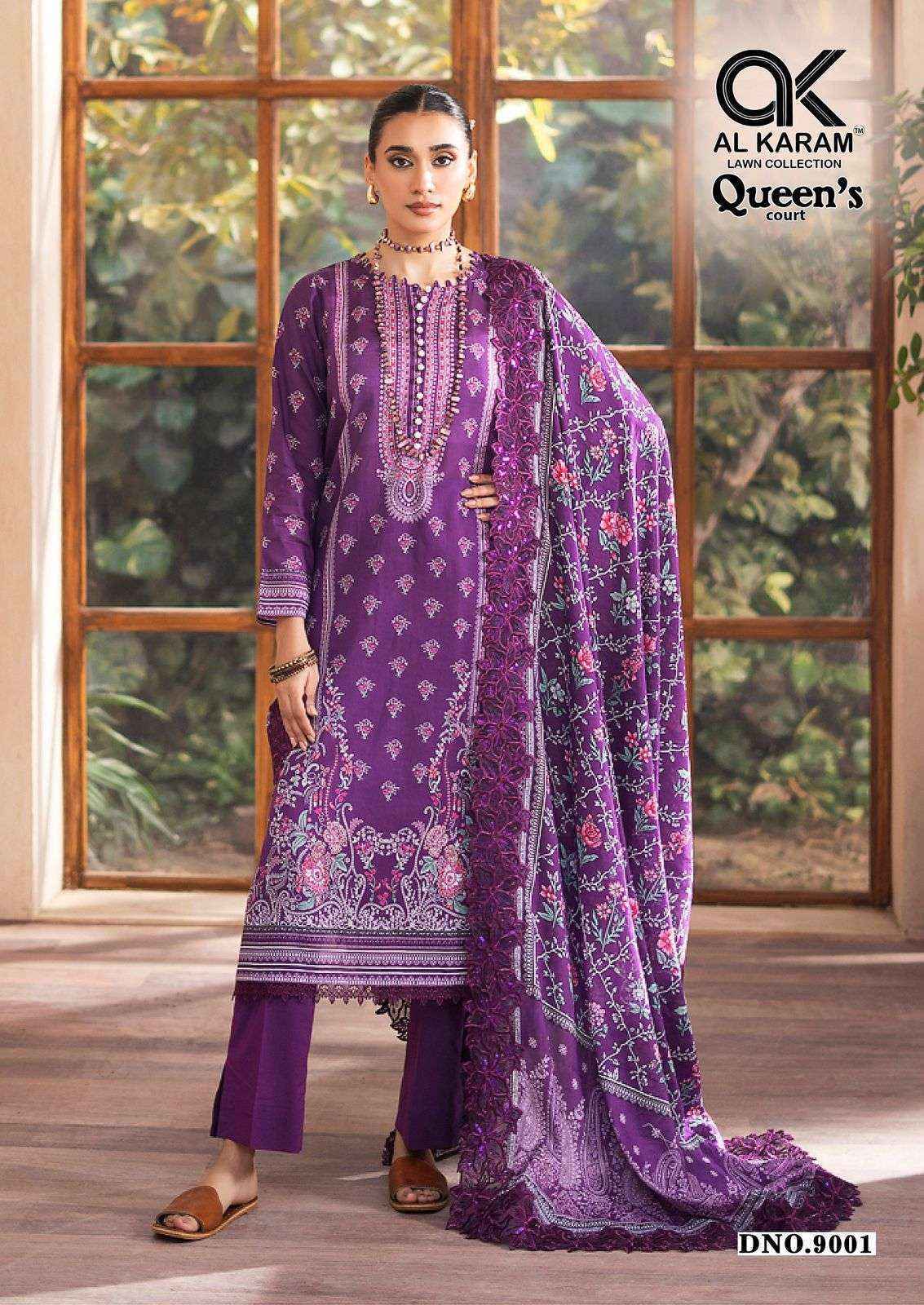 Al Karam Queens Court Vol-9 Cotton Dress Material (6 pcs Catalogue)