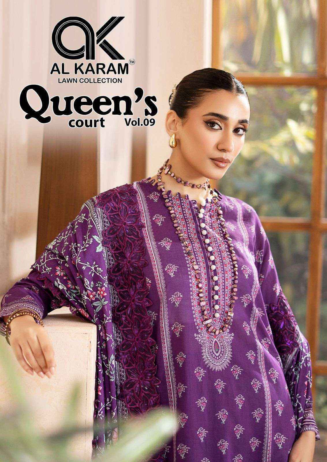 Al Karam Queens Court Vol-9 Cotton Dress Material (6 pcs Catalogue)
