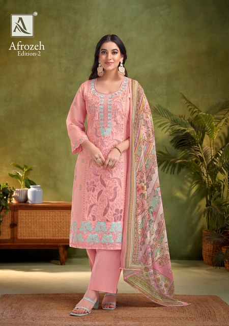 Alok Afrozeh Edition 2 Cotton Dress Material 6 pcs Catalogue