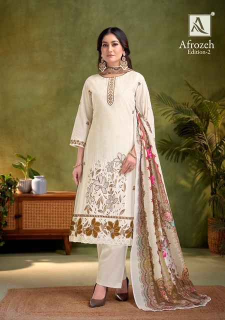 Alok Afrozeh Edition 2 Cotton Dress Material 6 pcs Catalogue