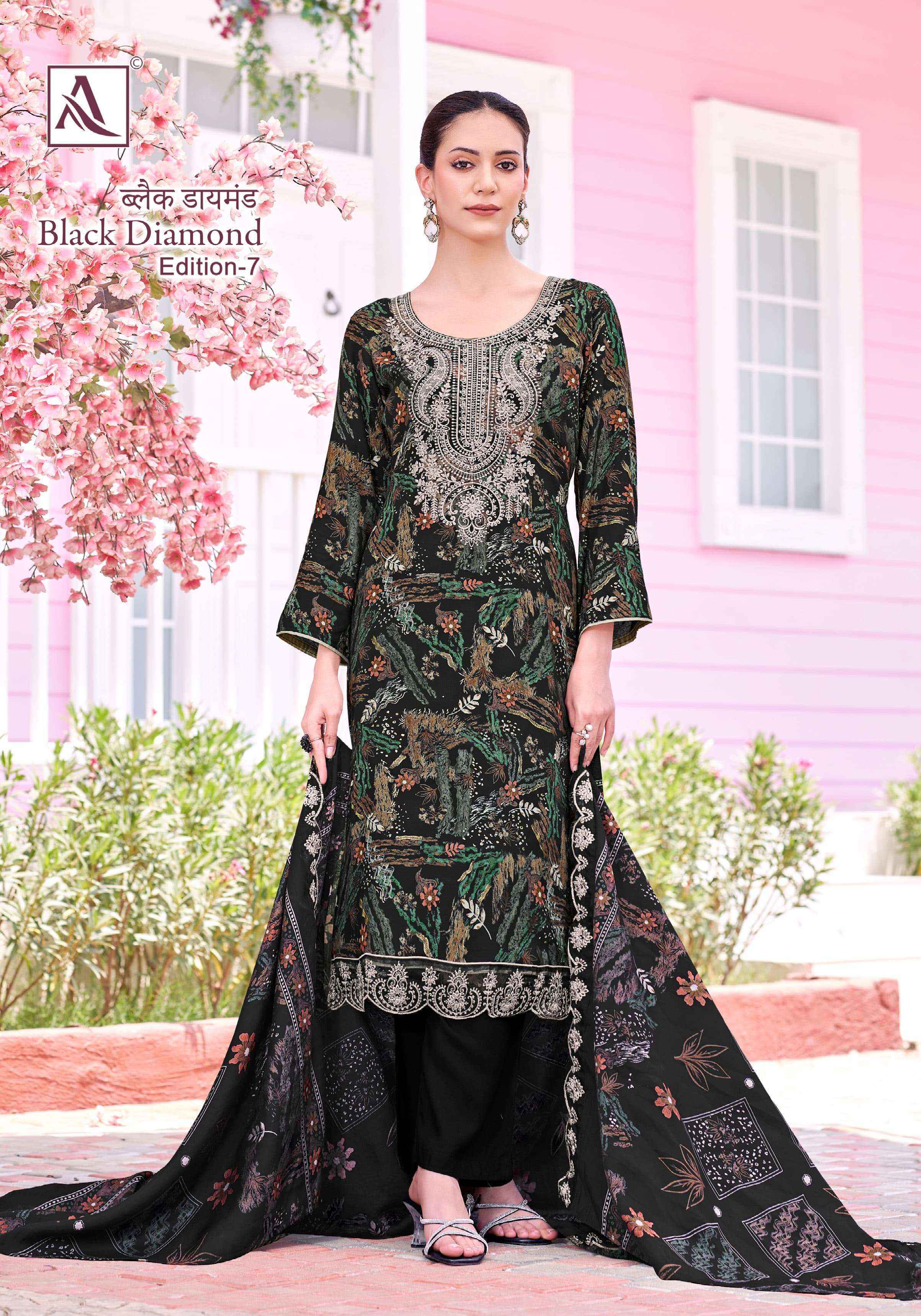 Alok Black Diamond Edition-7 Rayon Dress Material (6 pcs Catalogue)