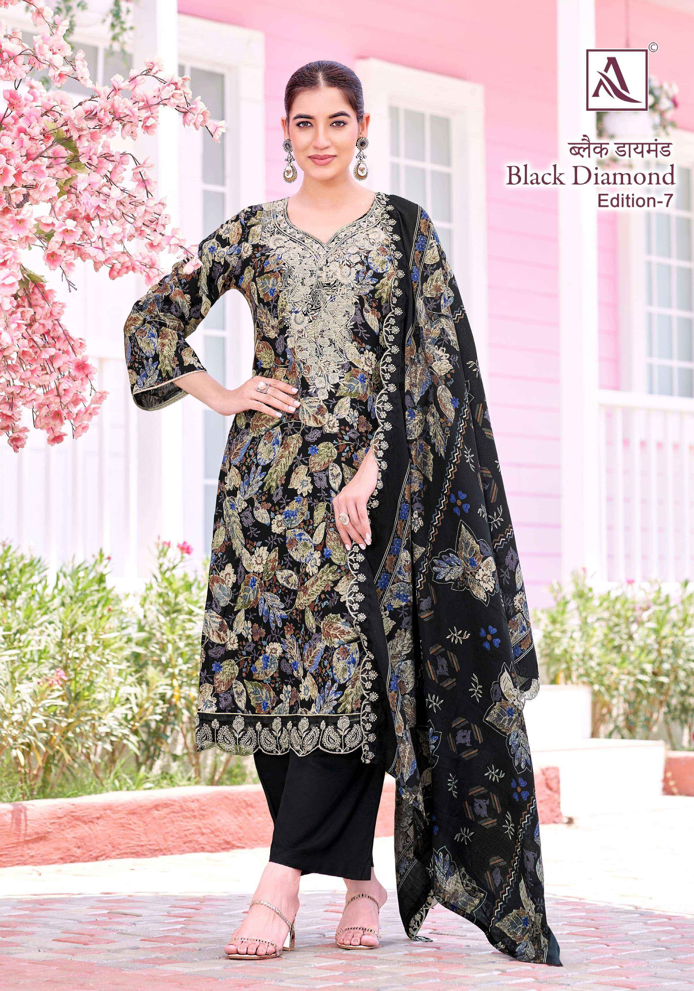 Alok Black Diamond Edition-7 Rayon Dress Material (6 pcs Catalogue)