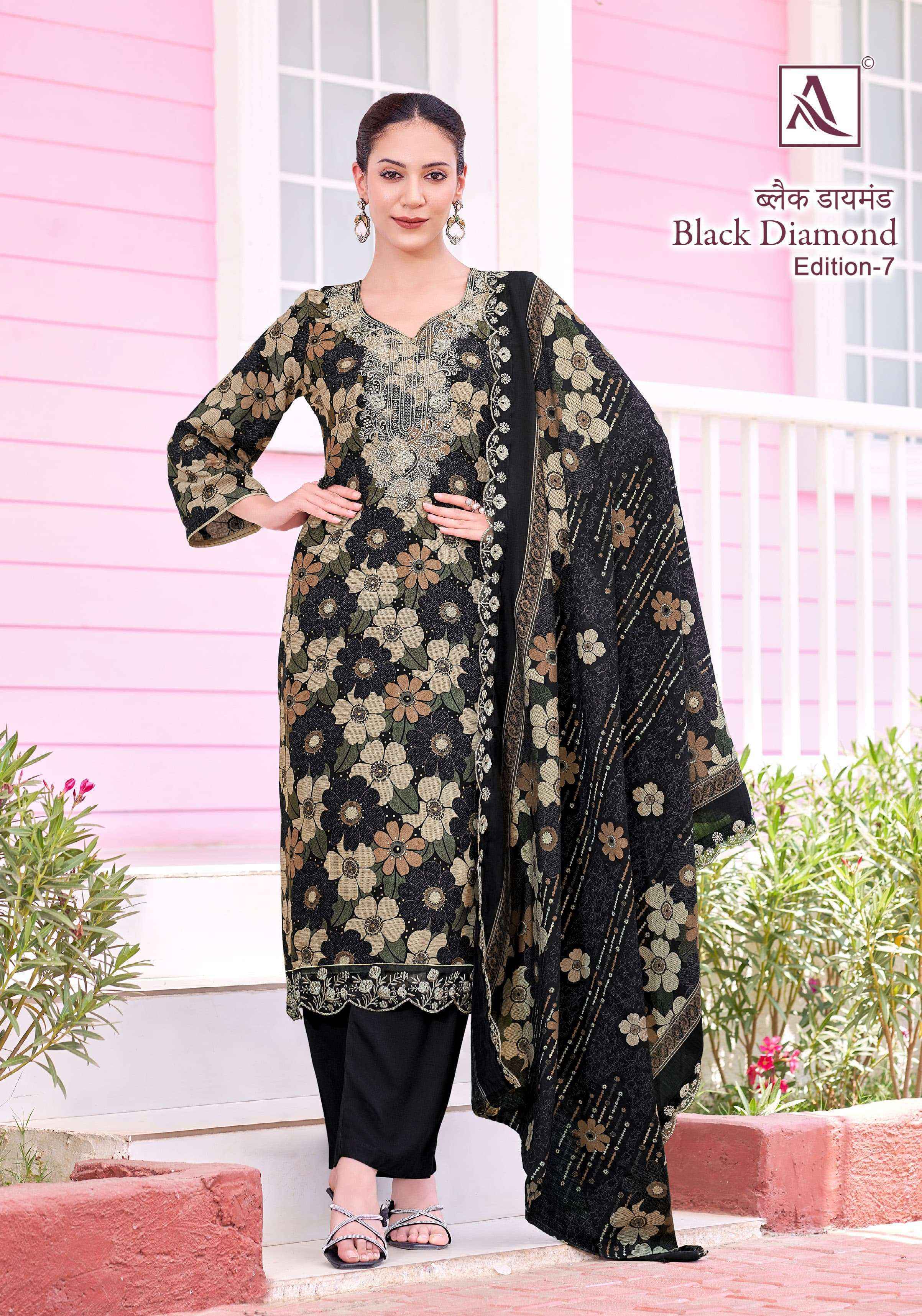 Alok Black Diamond Edition-7 Rayon Dress Material (6 pcs Catalogue)