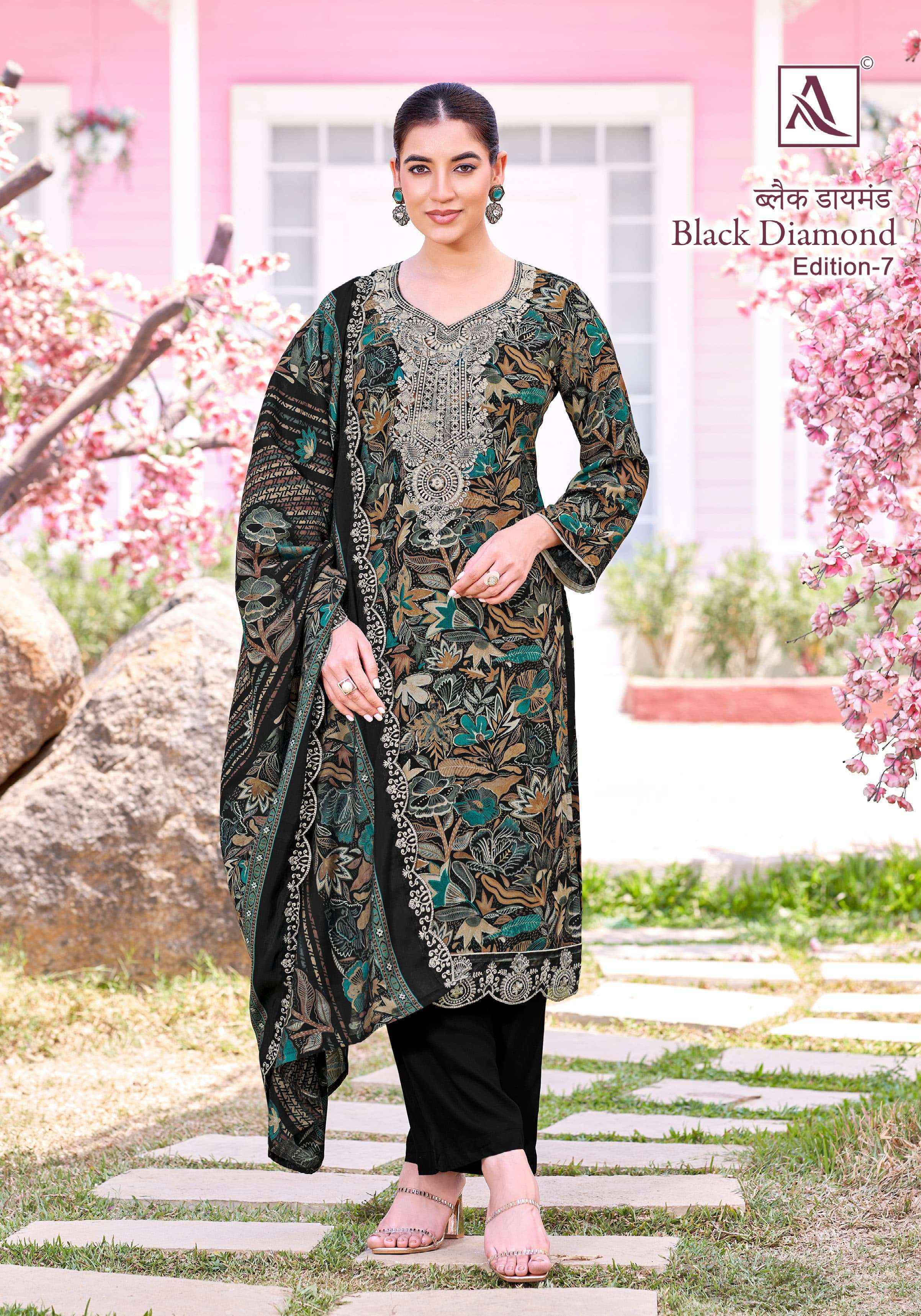 Alok Black Diamond Edition-7 Rayon Dress Material (6 pcs Catalogue)