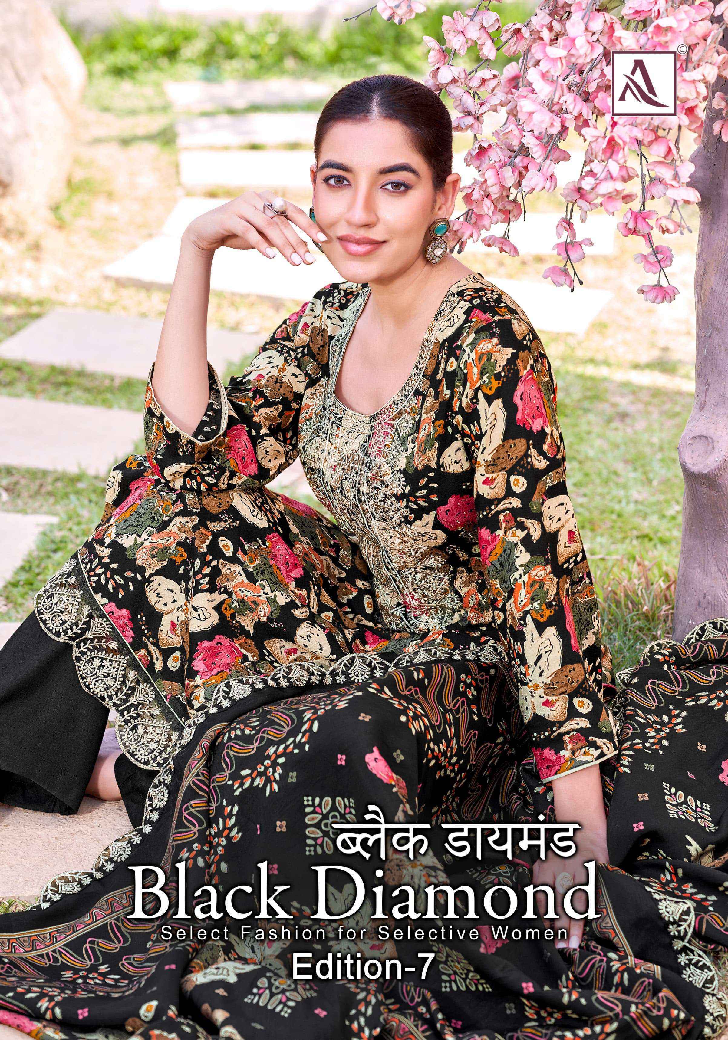 Alok Black Diamond Edition-7 Rayon Dress Material (6 pcs Catalogue)