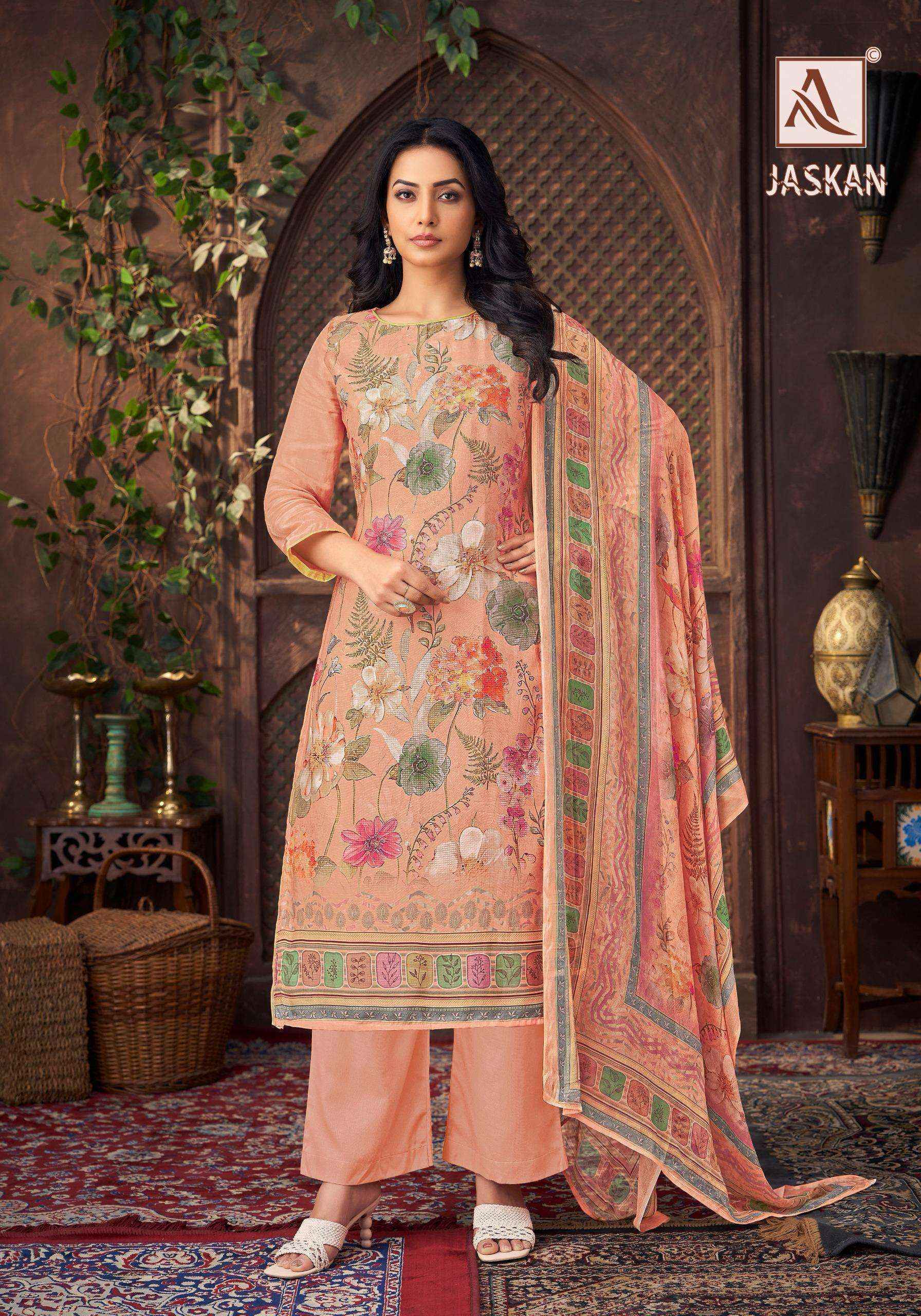 Alok Jaskan Viscose Musline Dress Material 6 pcs Catalogue