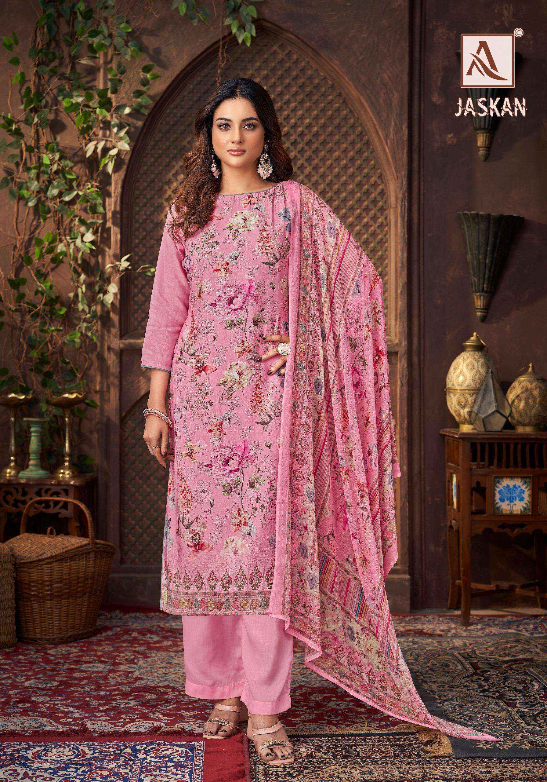 Alok Jaskan Viscose Musline Dress Material 6 pcs Catalogue